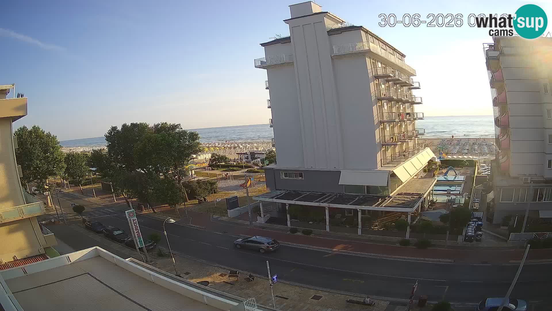 Riccione web kamera plaža i vrtovi La Malfa – plaža Bagni Oreste 115