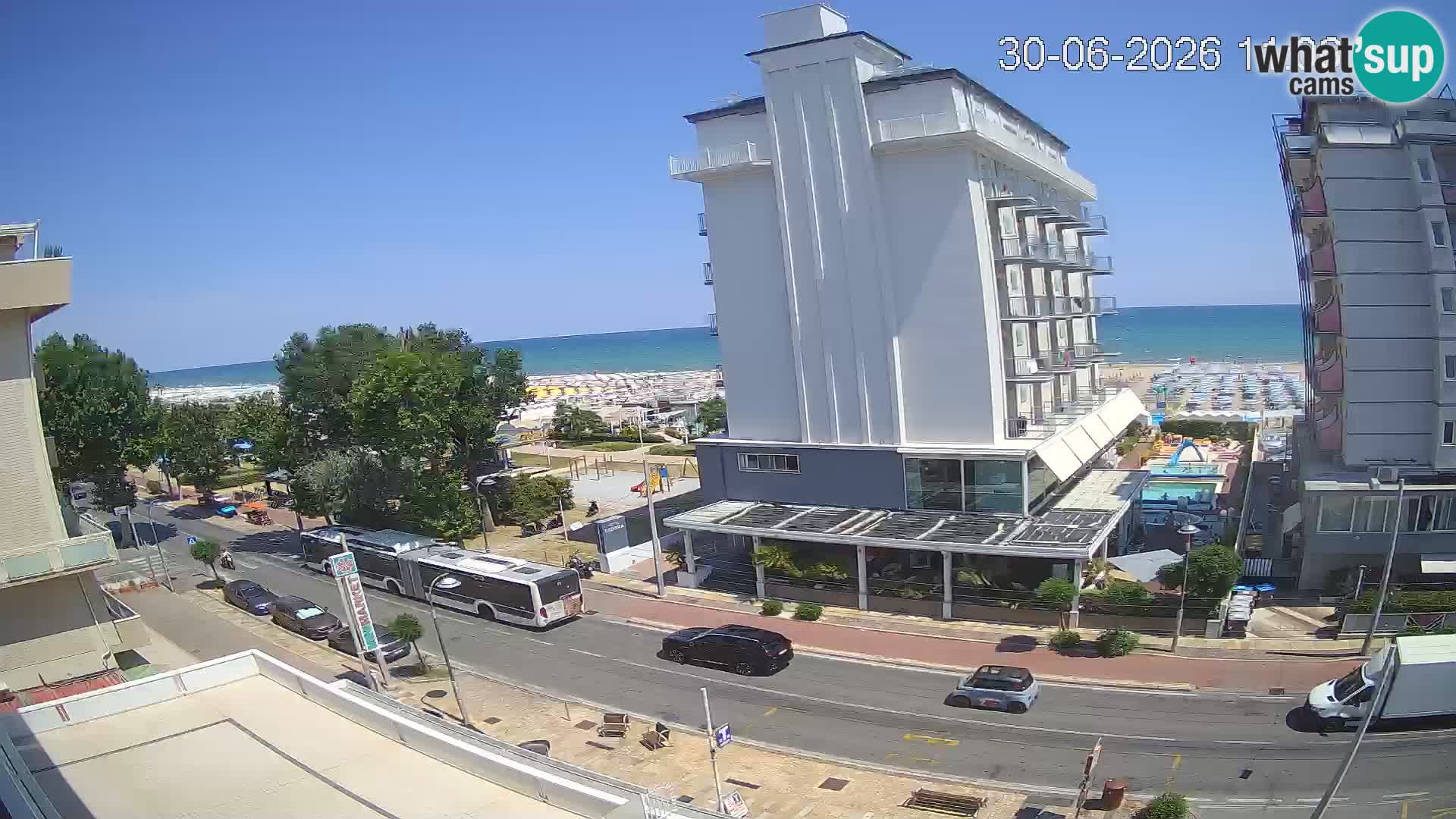 Riccione webcam spiaggia e giardini La Malfa – Bagni Oreste spiaggia 115