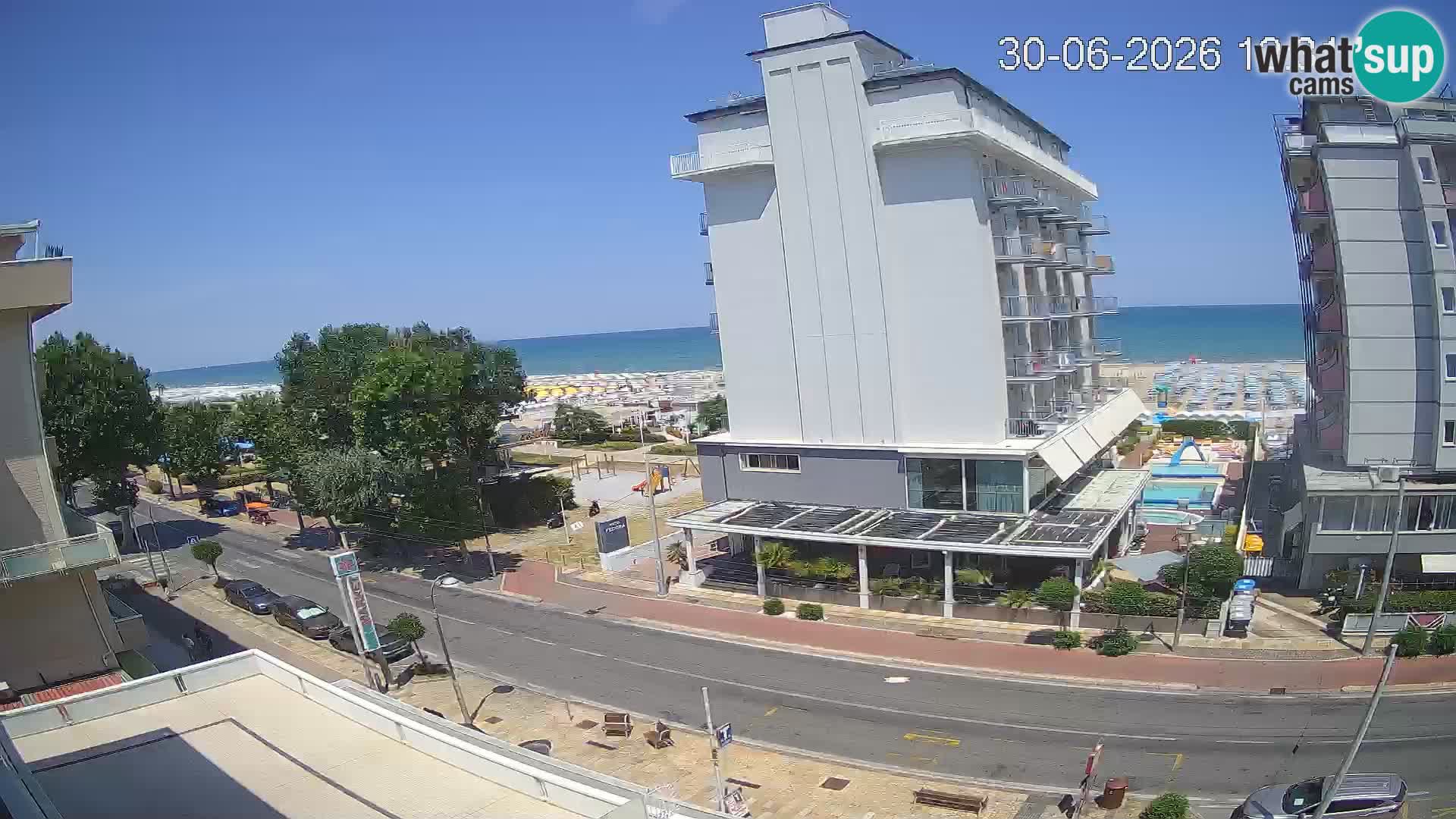 Riccione web kamera plaža i vrtovi La Malfa – plaža Bagni Oreste 115
