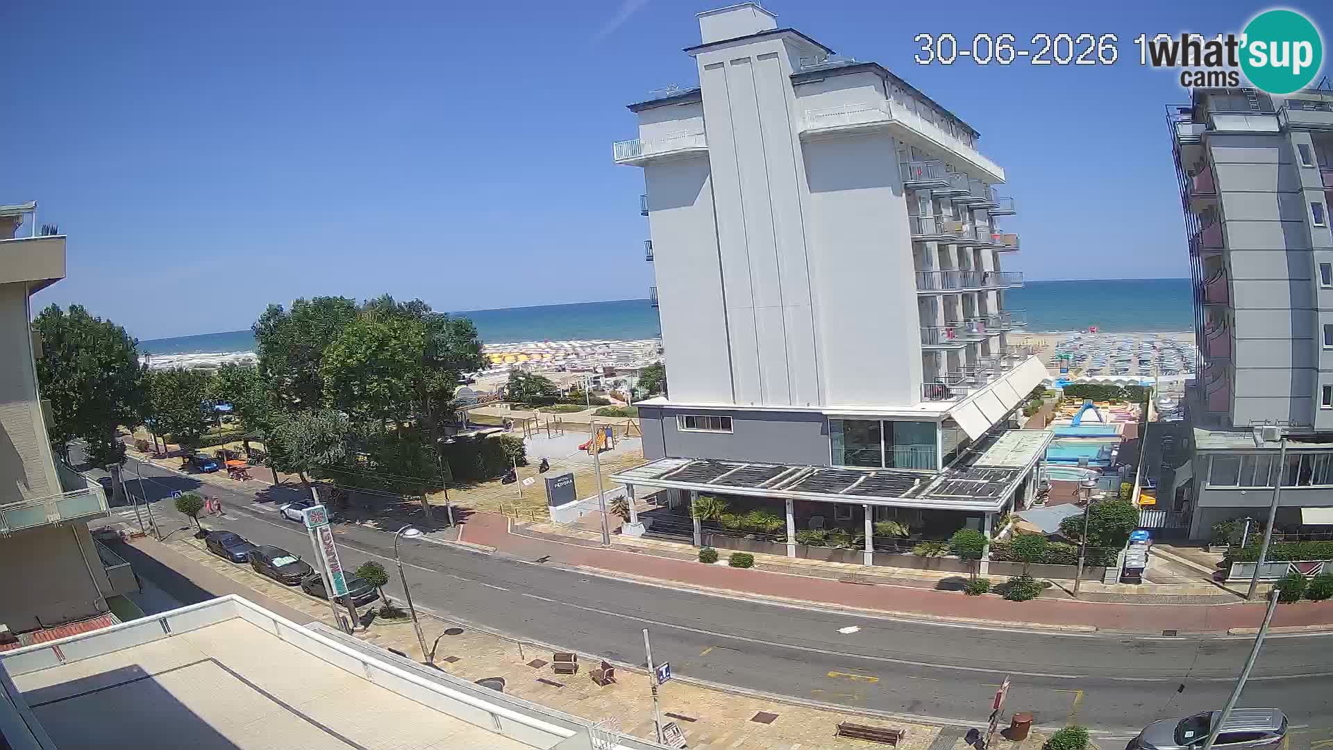 Riccione webcam plage et jardins La Malfa – Bagni Oreste plage 115
