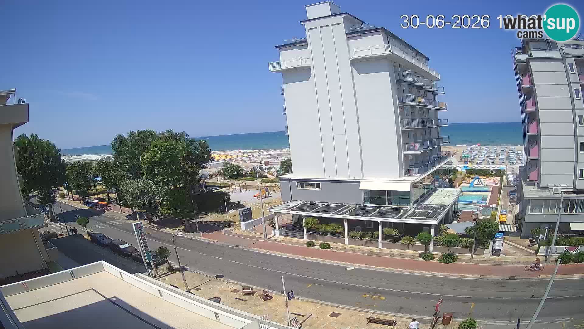 Riccione web kamera plaža i vrtovi La Malfa – plaža Bagni Oreste 115