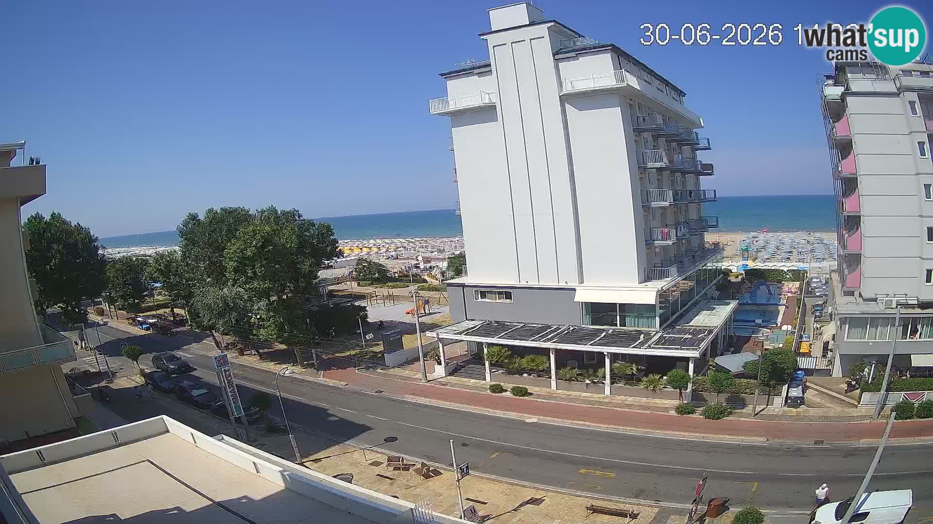 Riccione web kamera plaža i vrtovi La Malfa – plaža Bagni Oreste 115