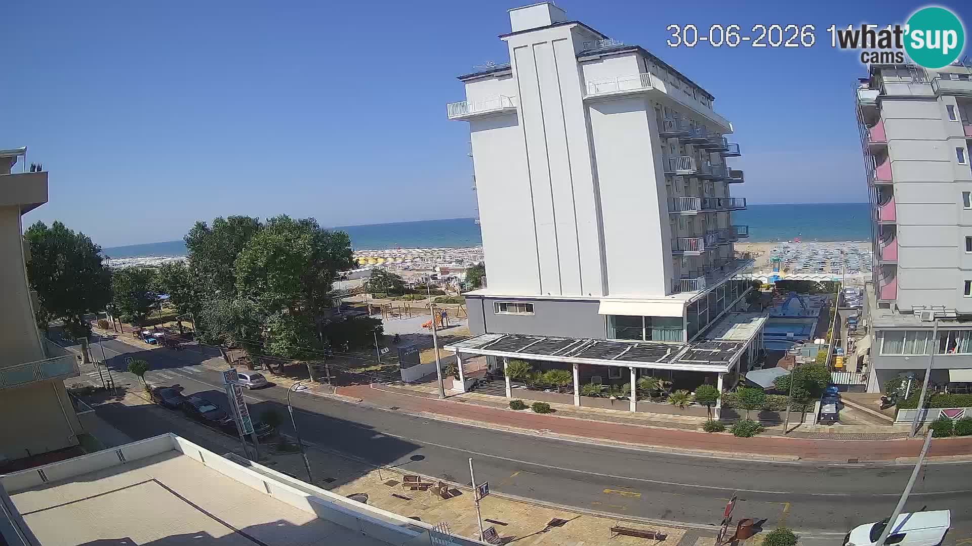 Riccione webcam playa y jardines La Malfa – Playa Bagni Oreste 115