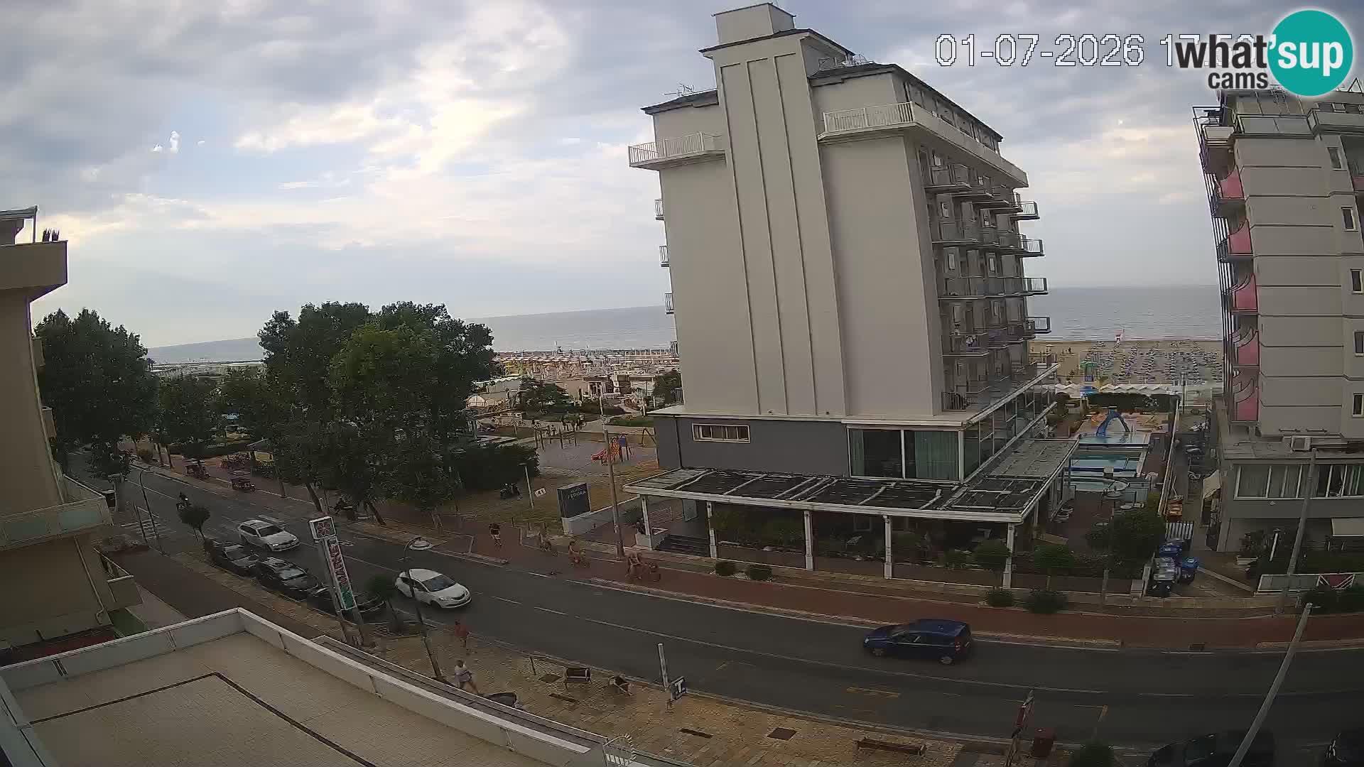Riccione webcam plage et jardins La Malfa – Bagni Oreste plage 115