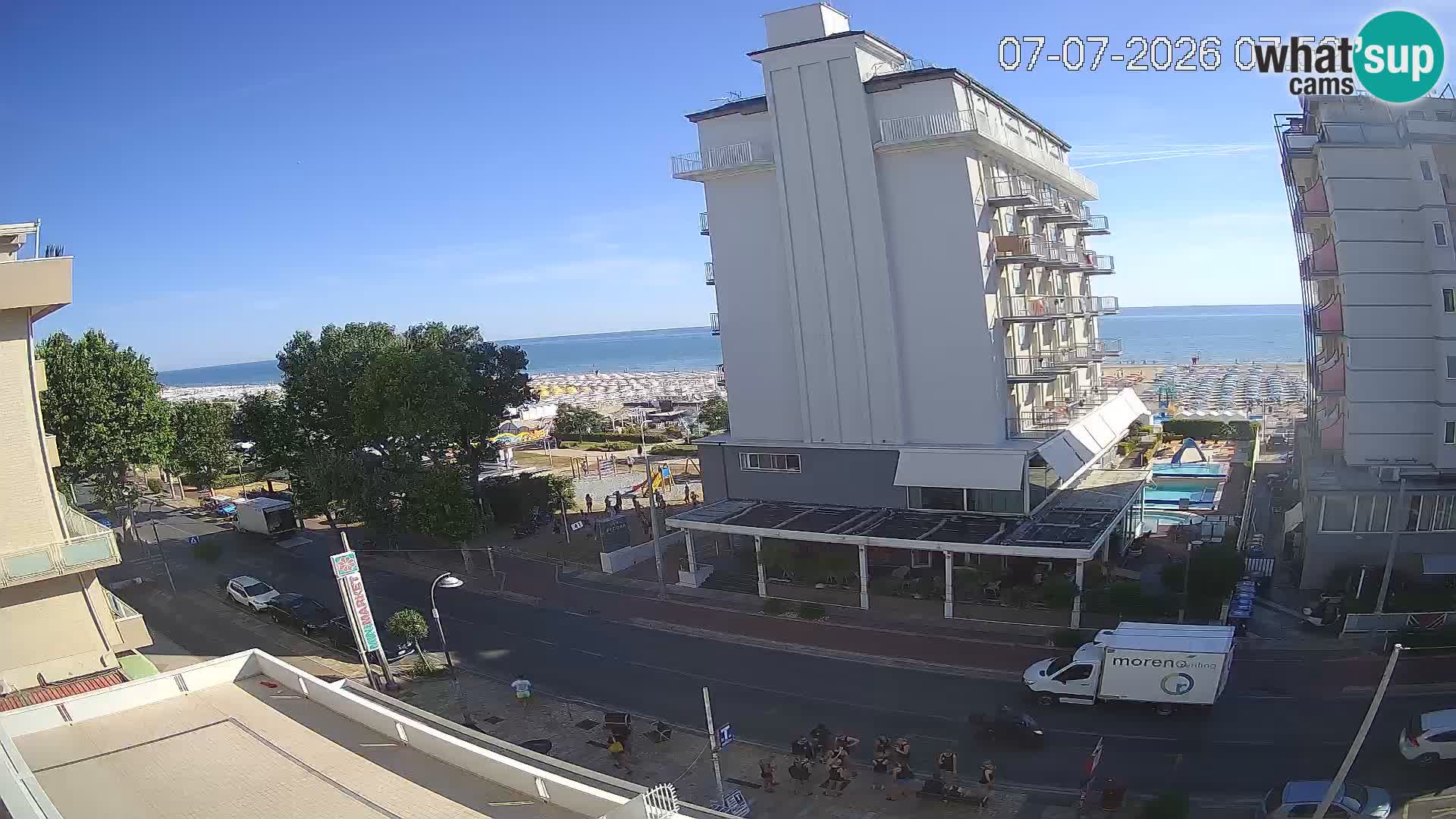 Riccione webcam plage et jardins La Malfa – Bagni Oreste plage 115