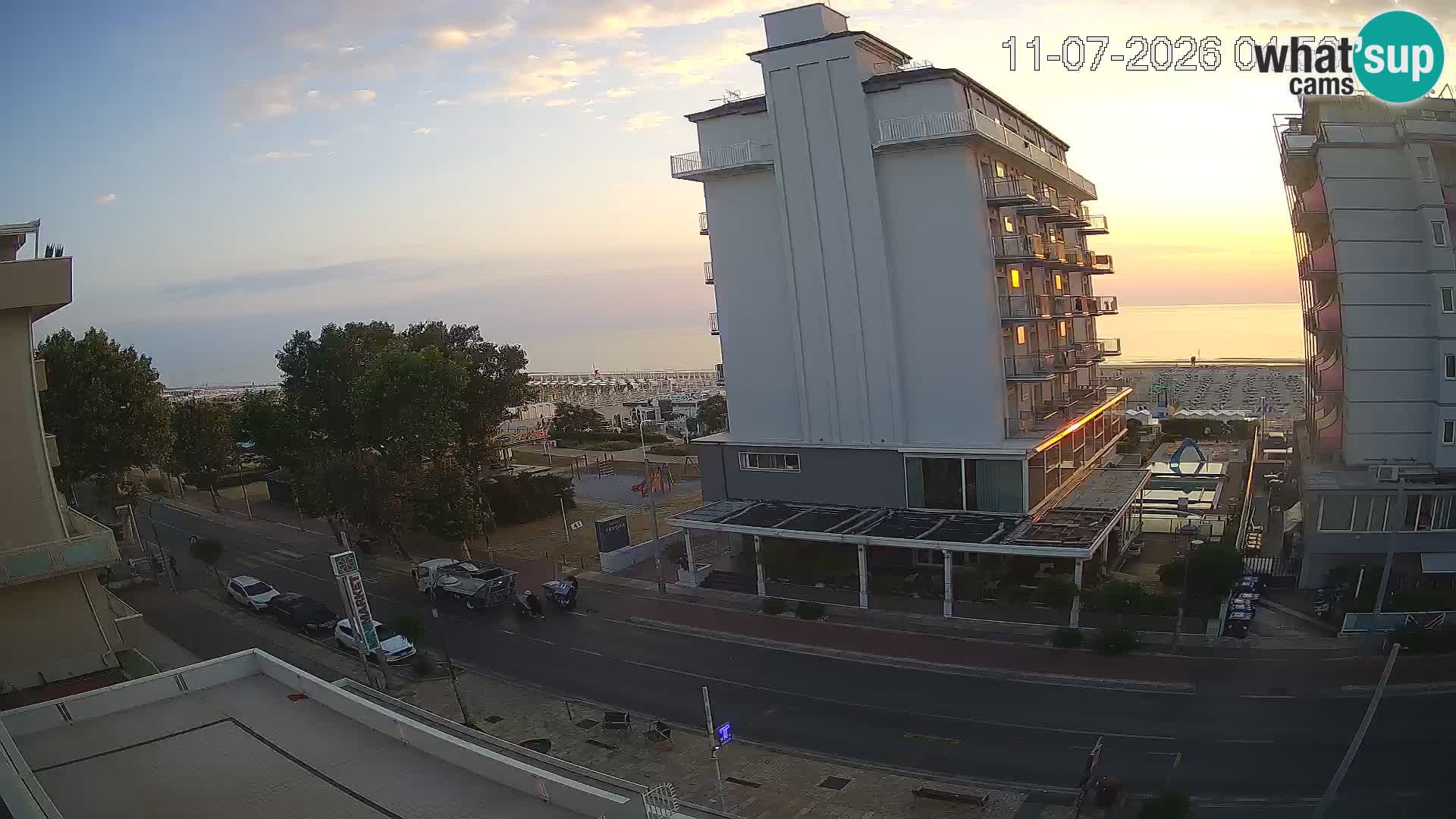 Riccione webcam spiaggia e giardini La Malfa – Bagni Oreste spiaggia 115