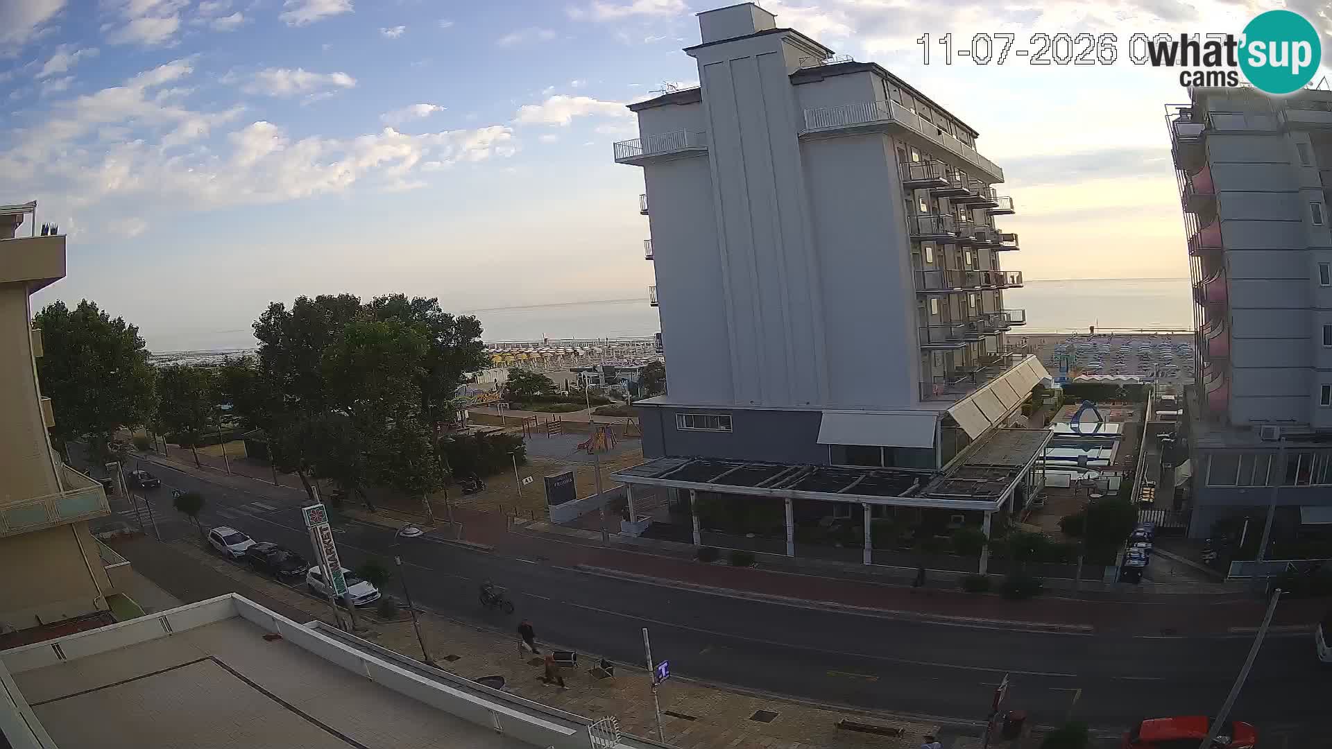 Riccione webcam spiaggia e giardini La Malfa – Bagni Oreste spiaggia 115