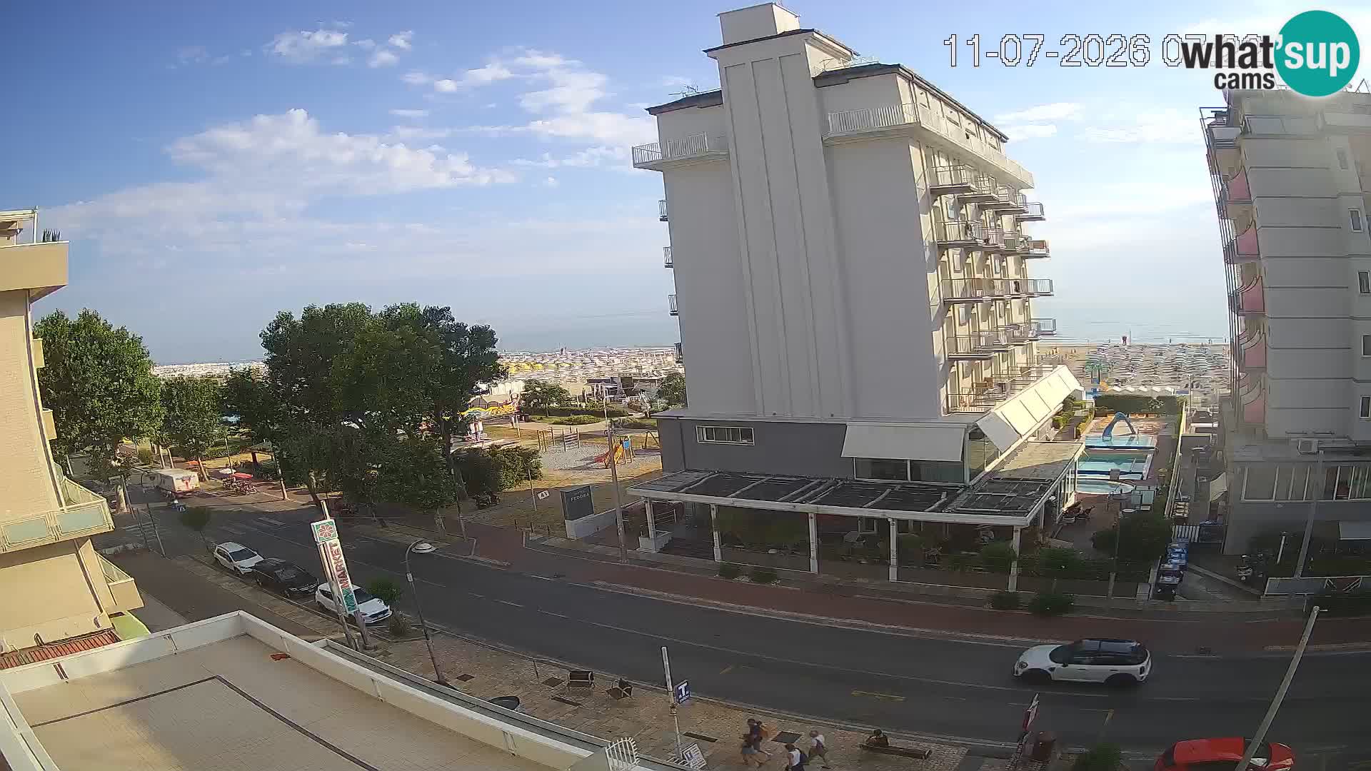 Riccione webcam spiaggia e giardini La Malfa – Bagni Oreste spiaggia 115