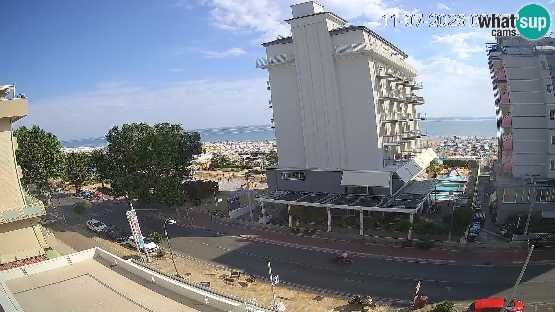 Riccione Webcam Strand und Gärten La Malfa – Bagni Oreste Strand 115