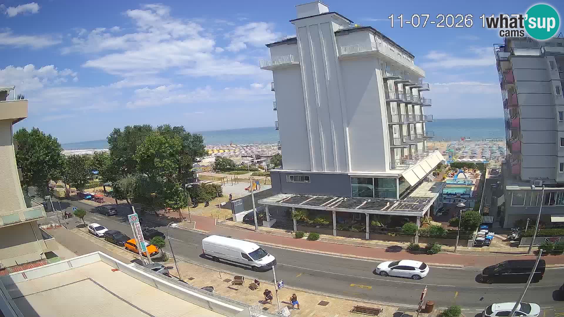 Riccione web kamera plaža i vrtovi La Malfa – plaža Bagni Oreste 115