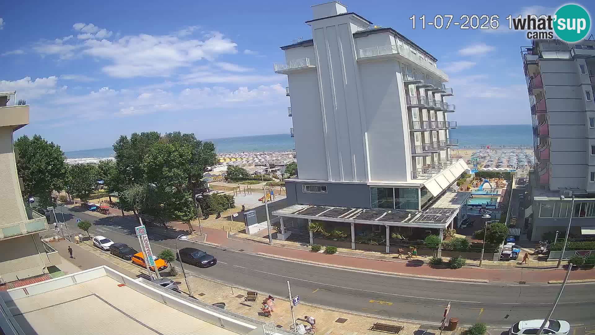 Riccione Webcam Strand und Gärten La Malfa – Bagni Oreste Strand 115