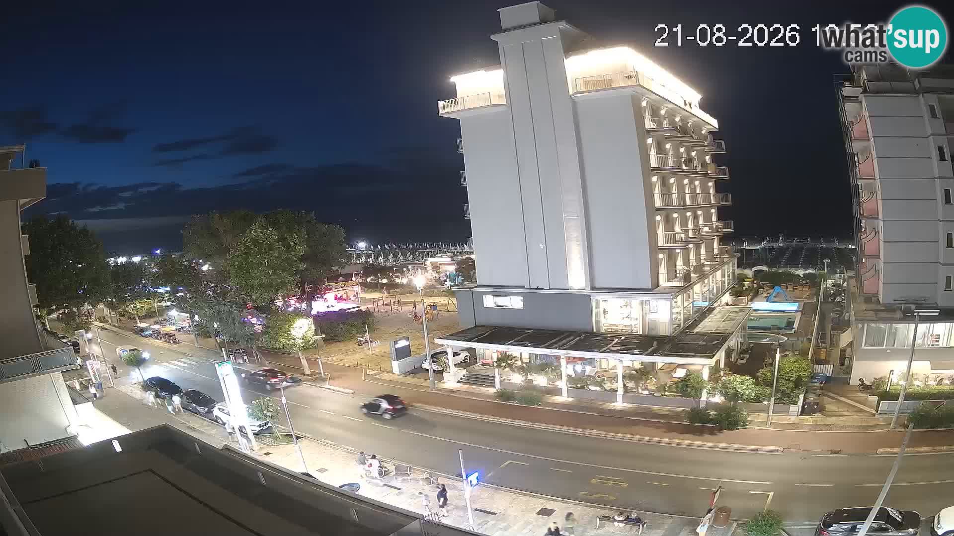 Riccione webcam plage et jardins La Malfa – Bagni Oreste plage 115