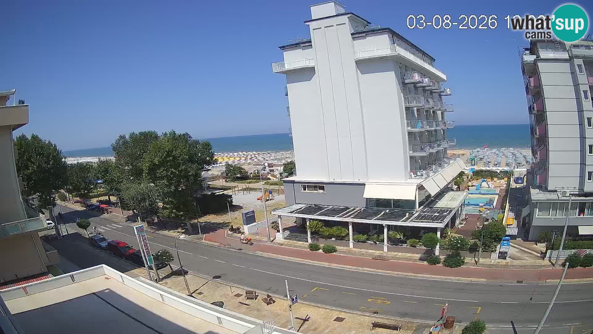 Riccione web kamera plaža i vrtovi La Malfa – plaža Bagni Oreste 115