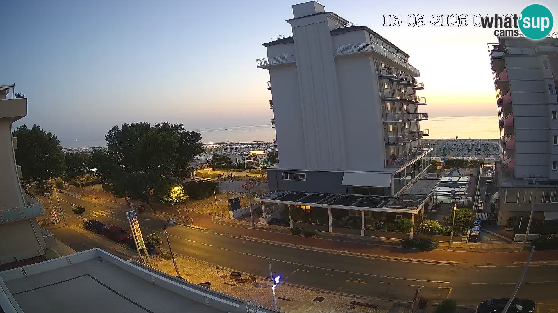 Riccione webcam plage et jardins La Malfa – Bagni Oreste plage 115