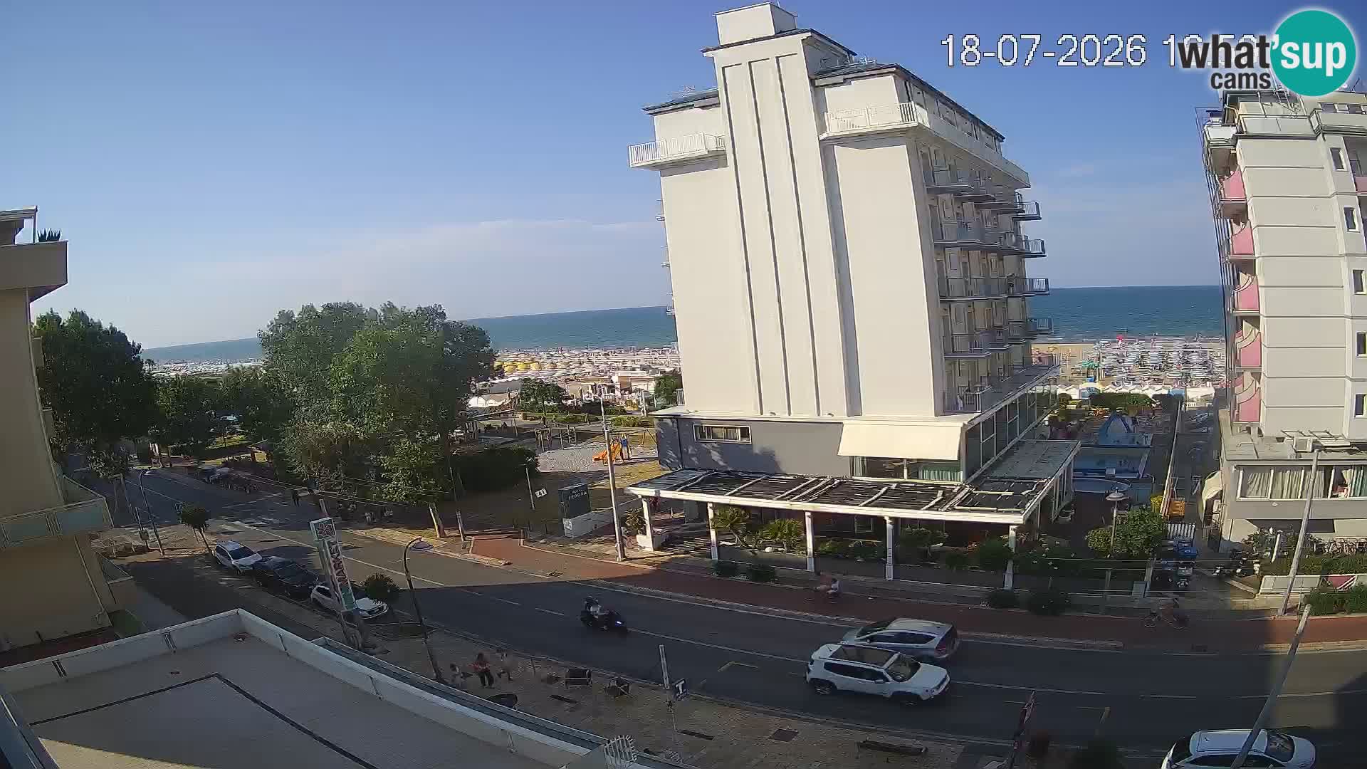 Riccione web kamera plaža i vrtovi La Malfa – plaža Bagni Oreste 115