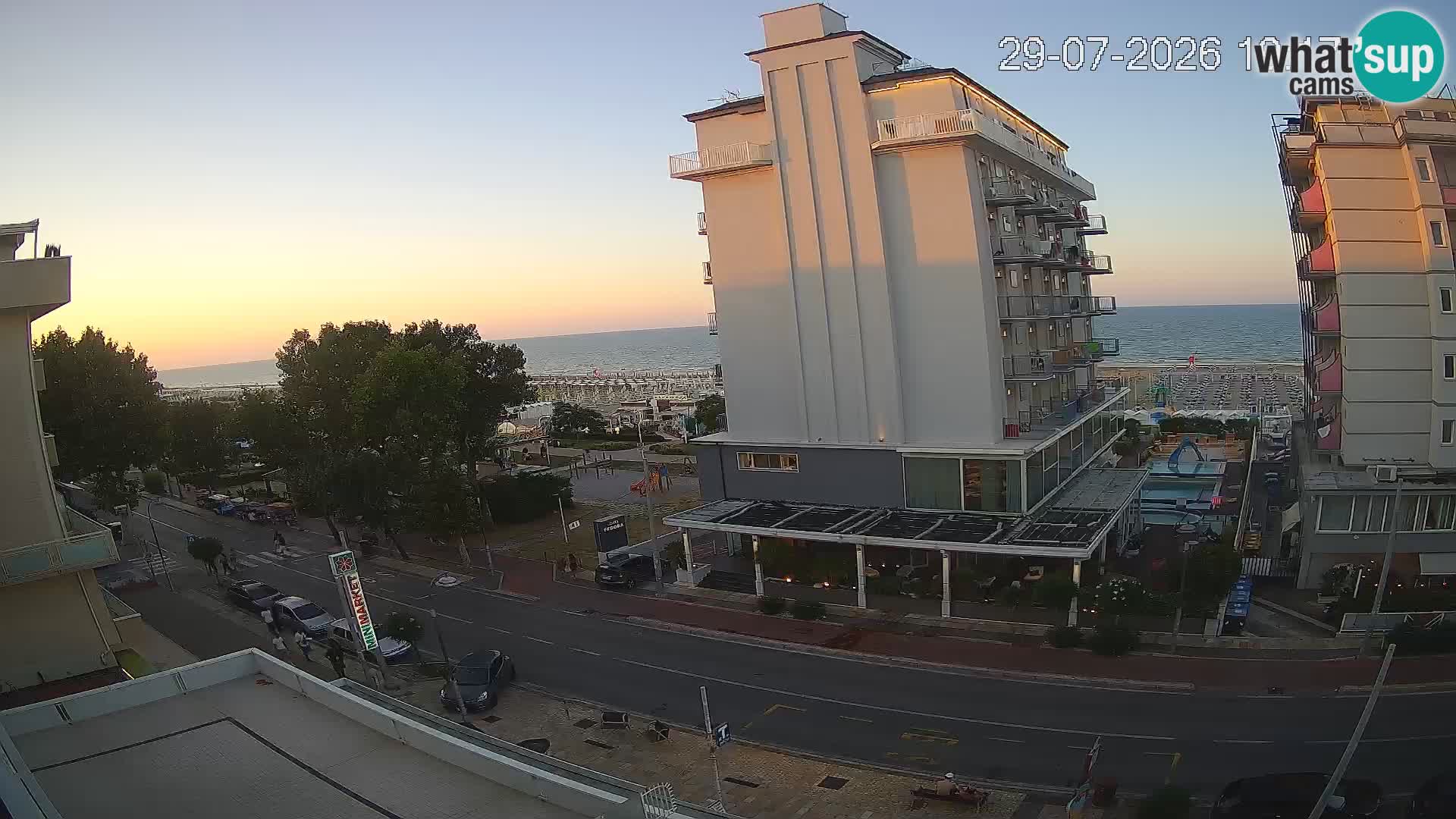 Riccione webcam plage et jardins La Malfa – Bagni Oreste plage 115