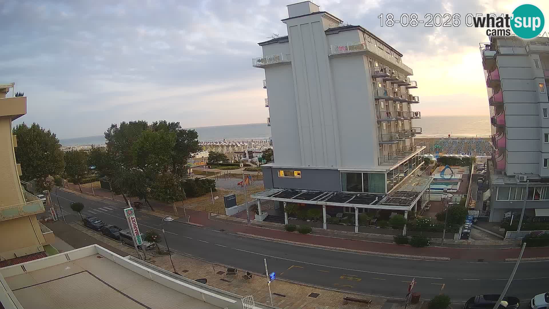 Riccione webcam spiaggia e giardini La Malfa – Bagni Oreste spiaggia 115