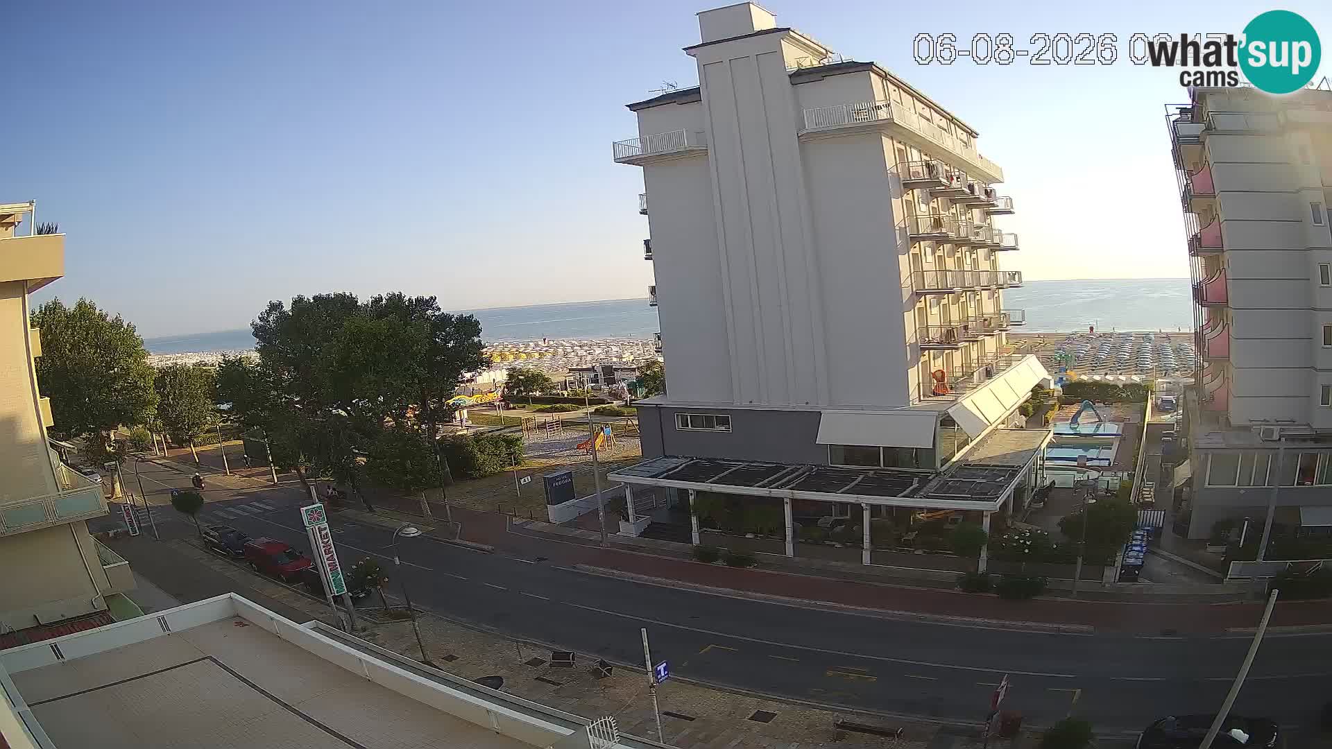 Riccione webcam plage et jardins La Malfa – Bagni Oreste plage 115