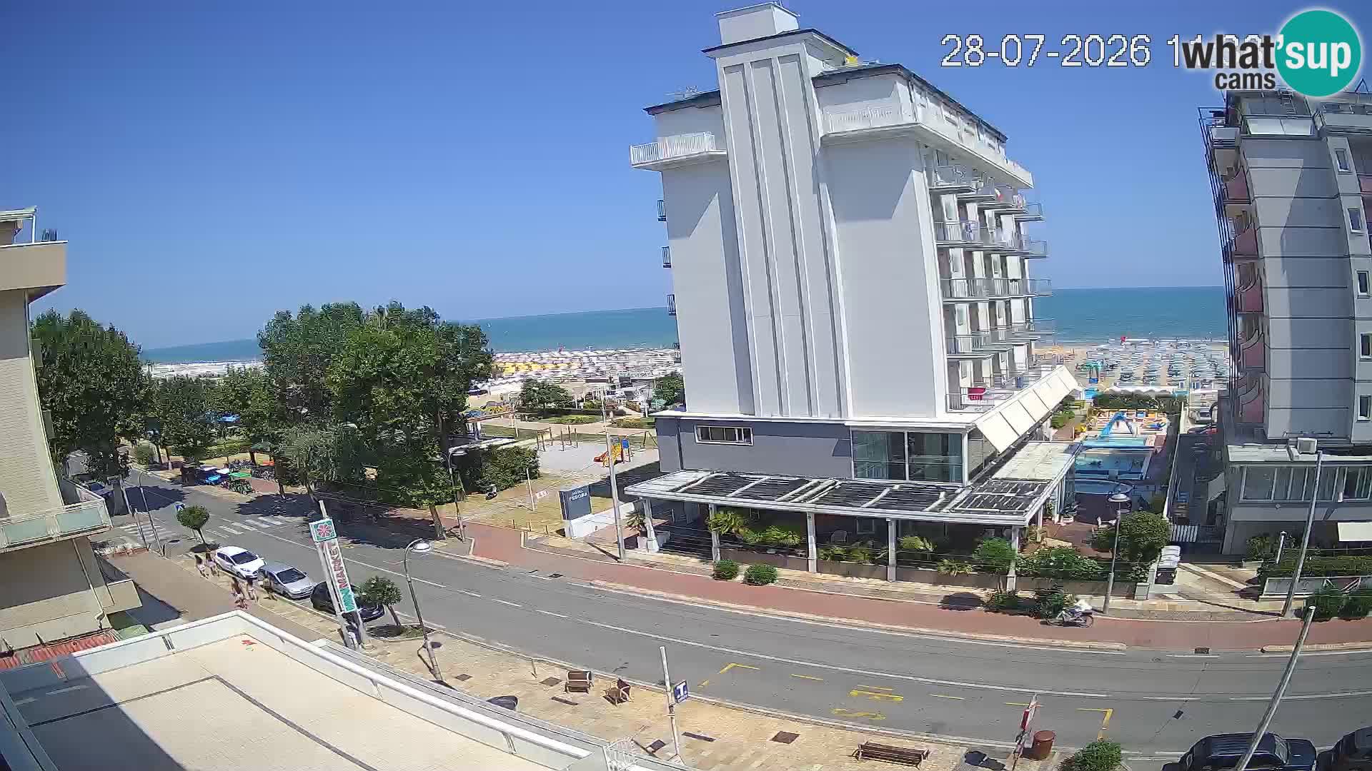 Riccione webcam plage et jardins La Malfa – Bagni Oreste plage 115