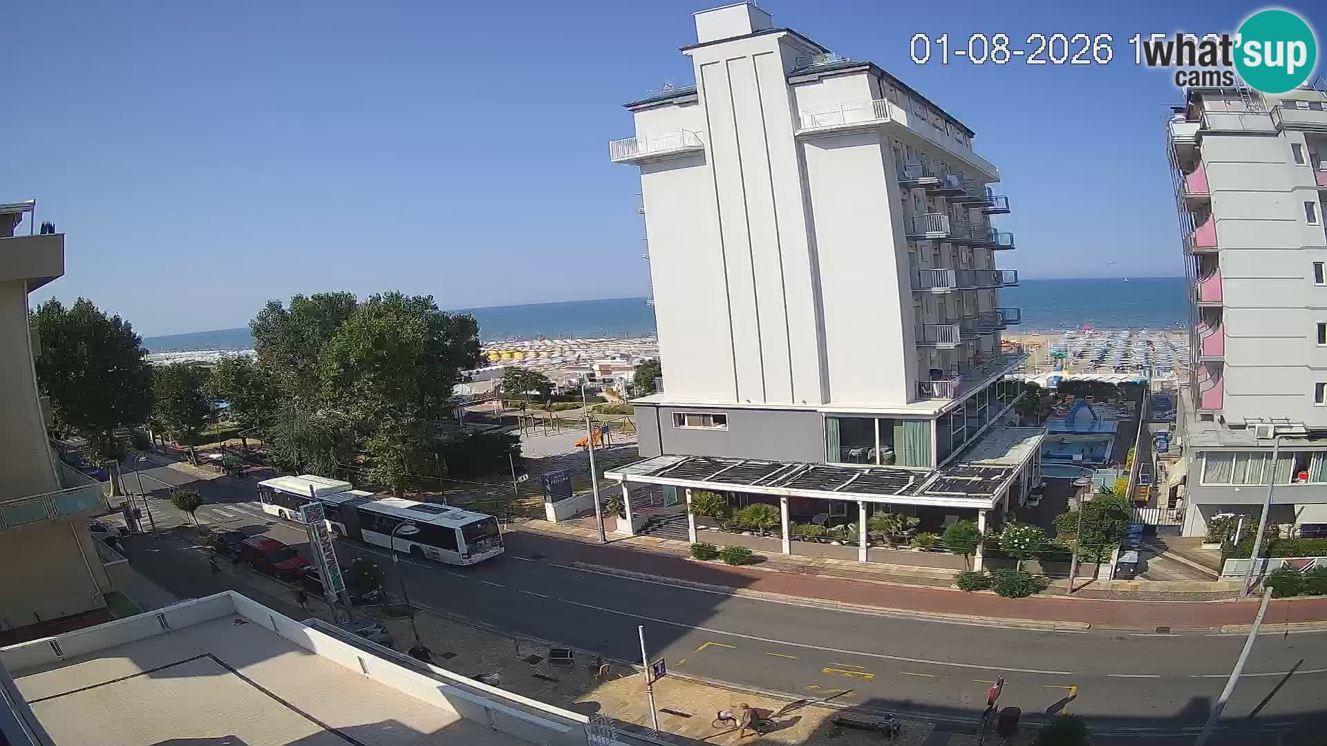 Riccione webcam spiaggia e giardini La Malfa – Bagni Oreste spiaggia 115