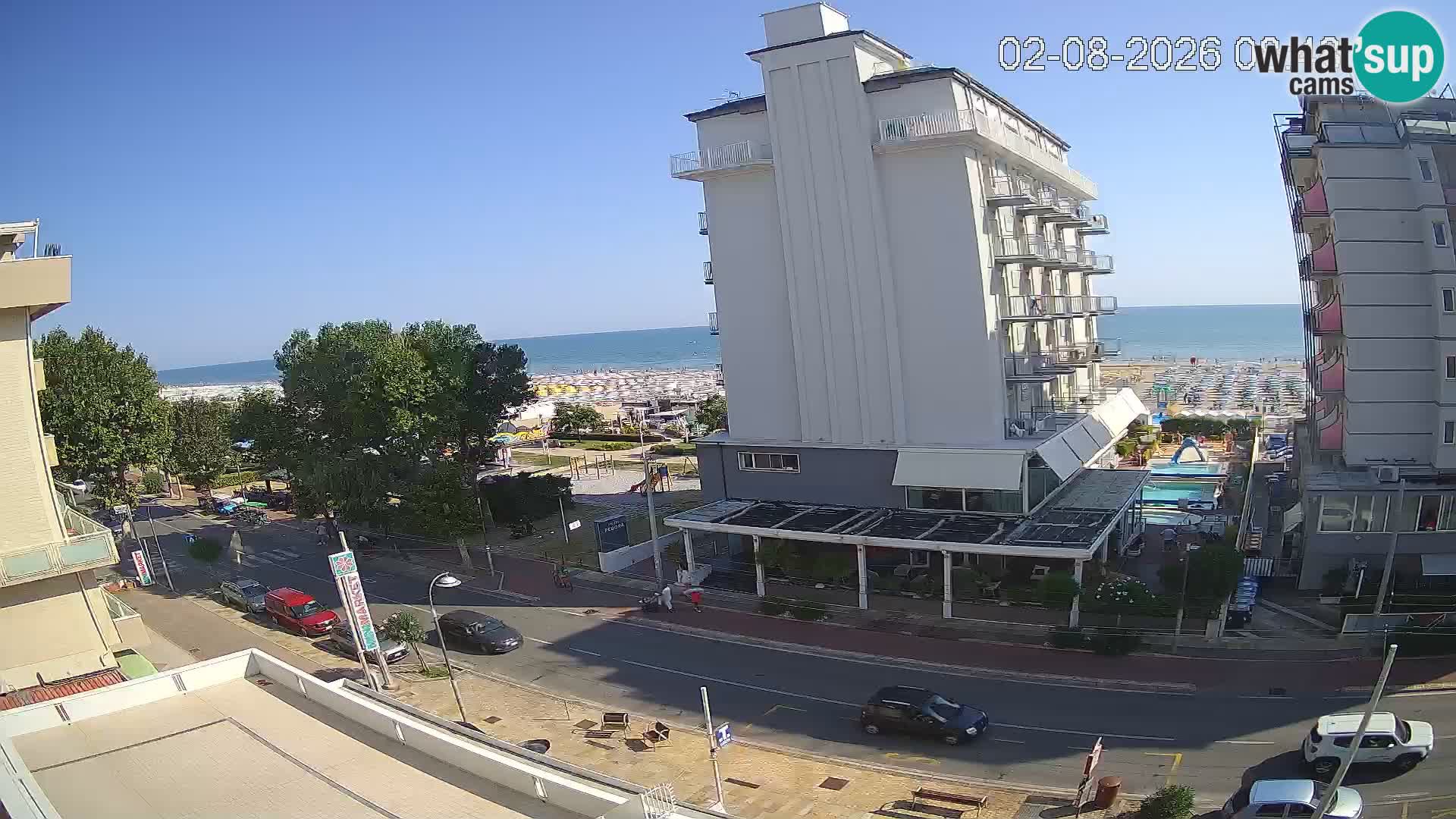 Riccione webcam spiaggia e giardini La Malfa – Bagni Oreste spiaggia 115
