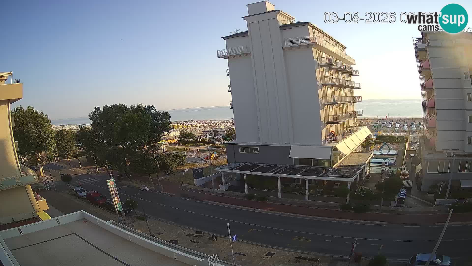 Riccione webcam spiaggia e giardini La Malfa – Bagni Oreste spiaggia 115