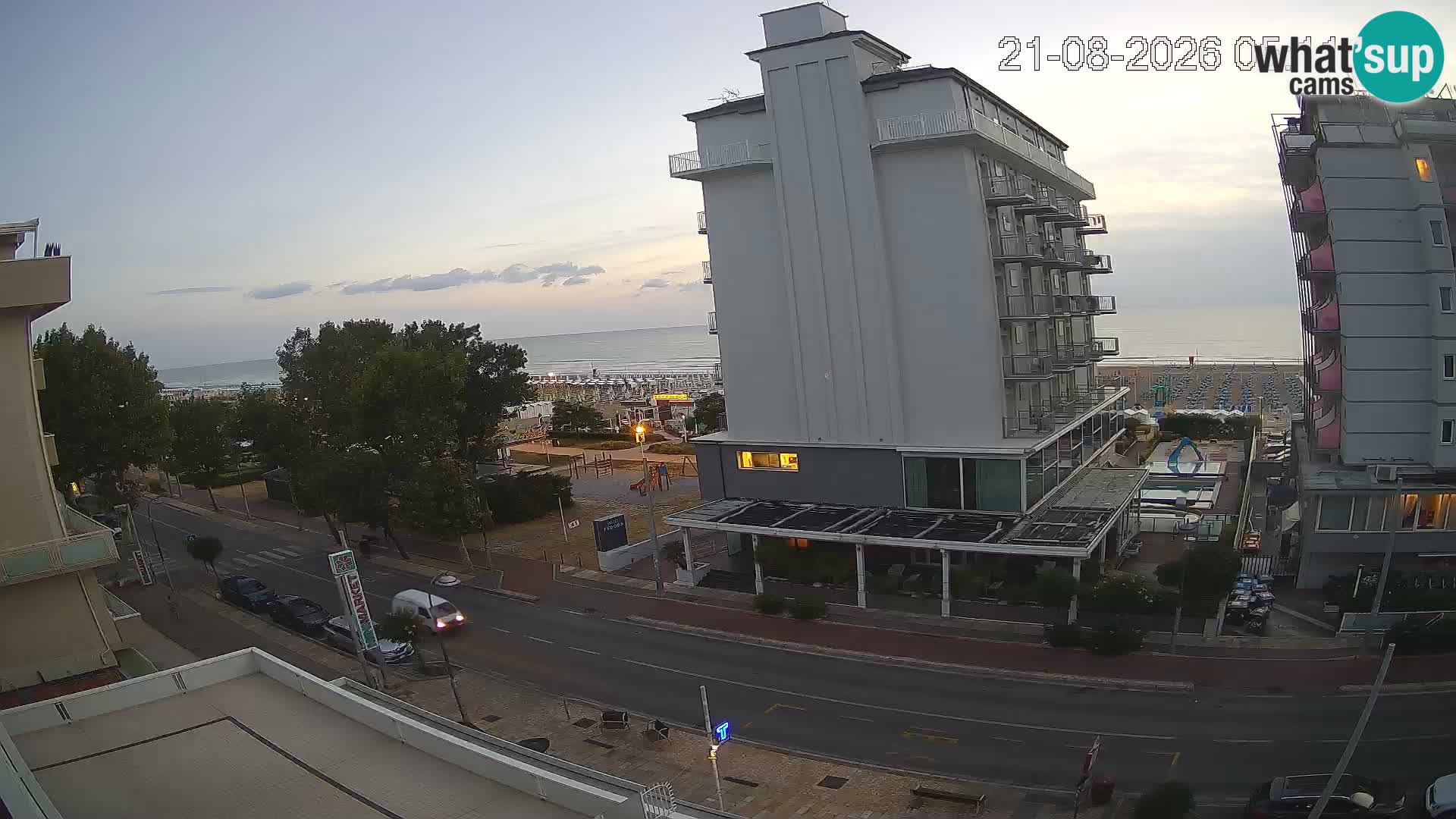 Riccione Webcam Strand und Gärten La Malfa – Bagni Oreste Strand 115