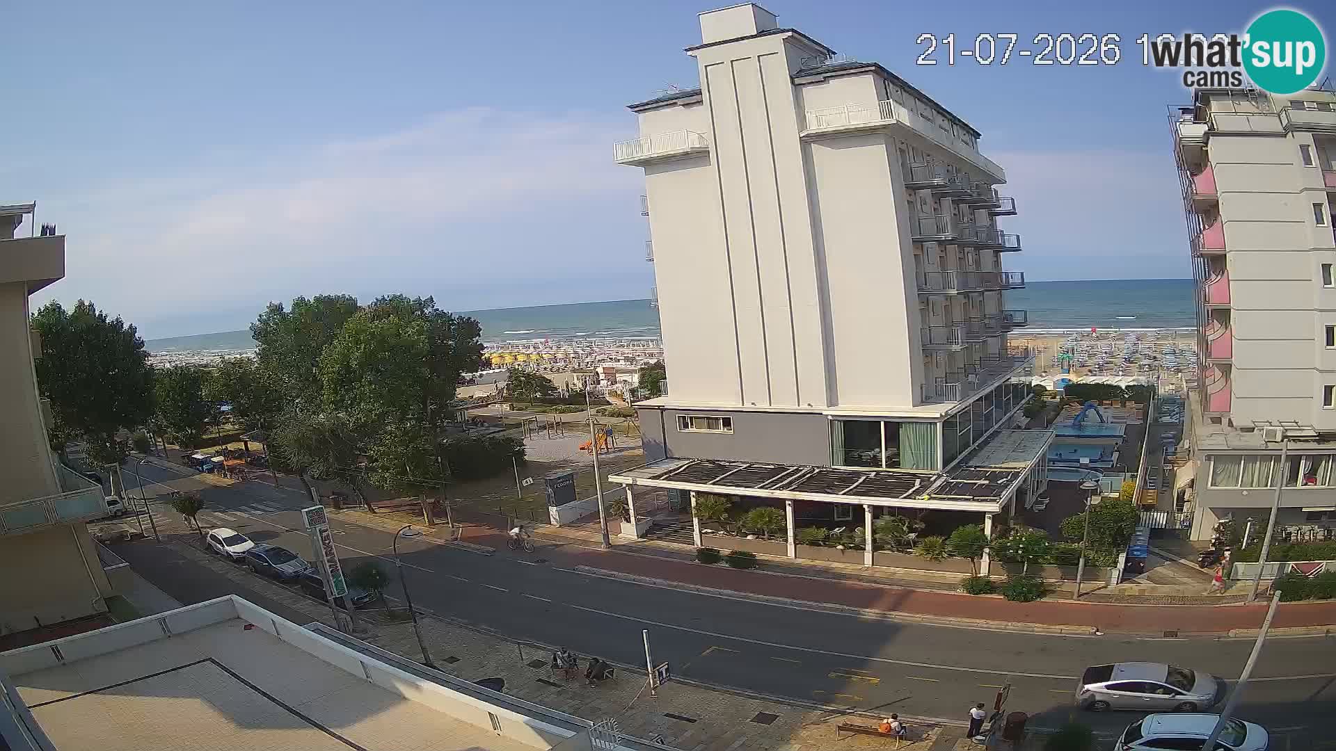 Riccione webcam playa y jardines La Malfa – Playa Bagni Oreste 115