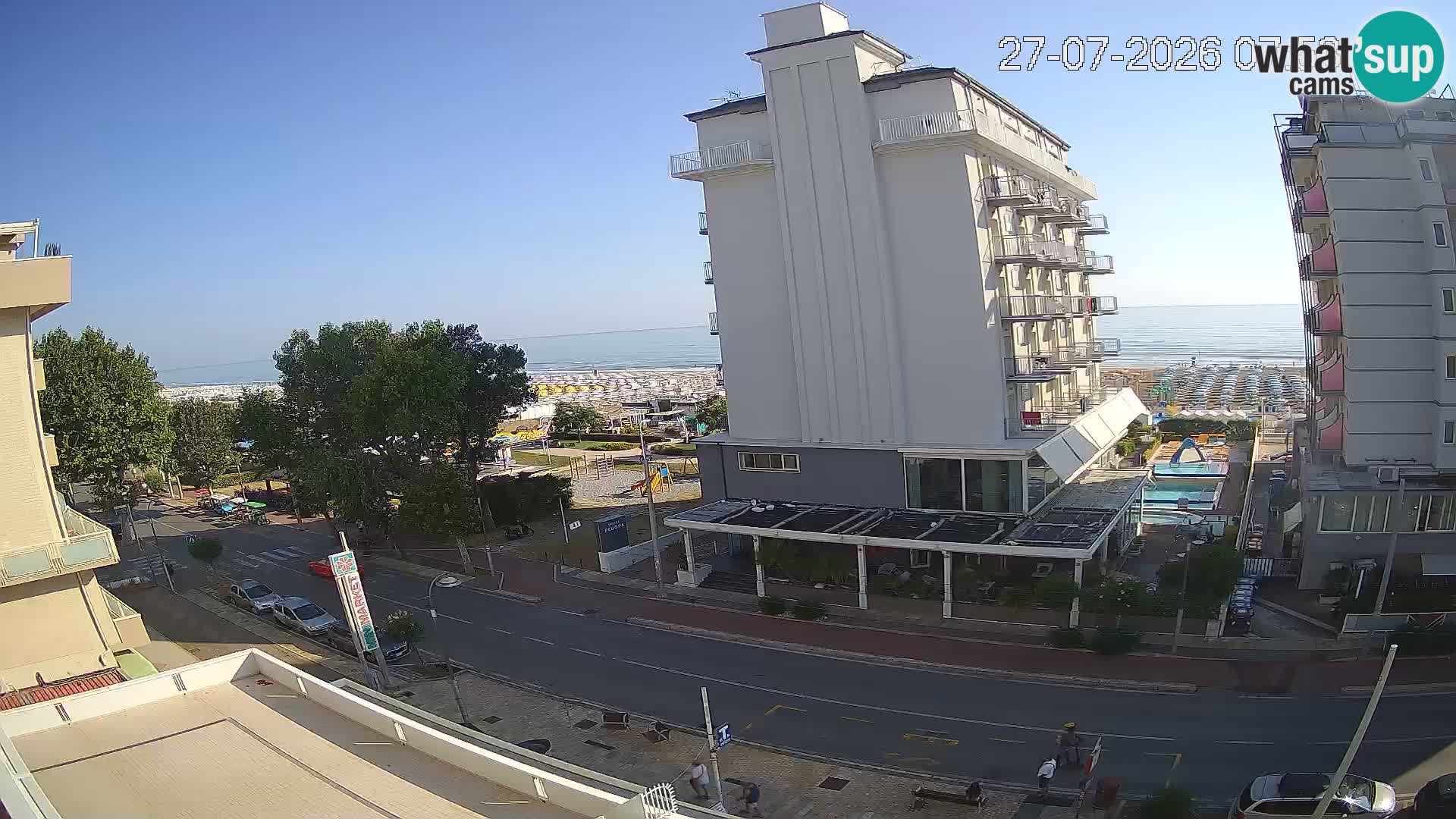 Riccione webcam playa y jardines La Malfa – Playa Bagni Oreste 115