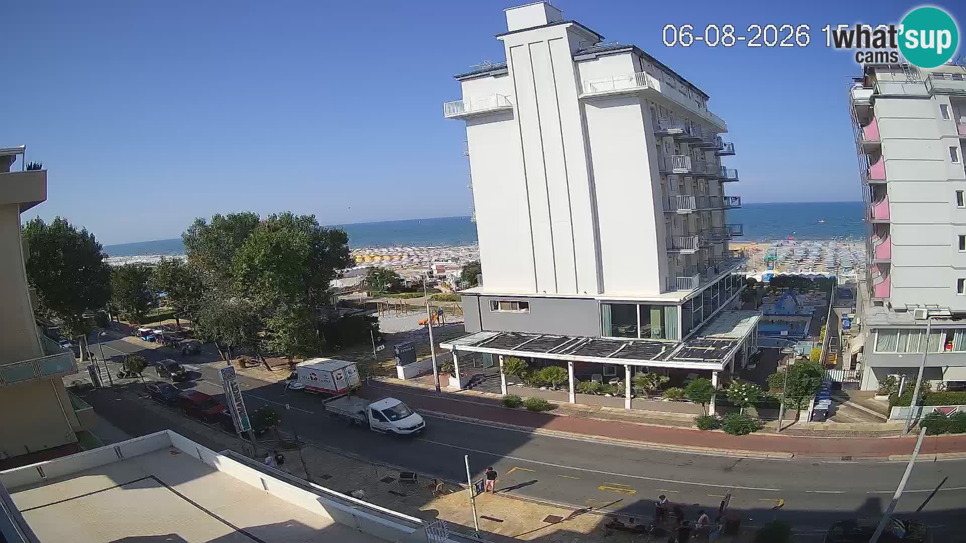 Riccione Webcam Strand und Gärten La Malfa – Bagni Oreste Strand 115