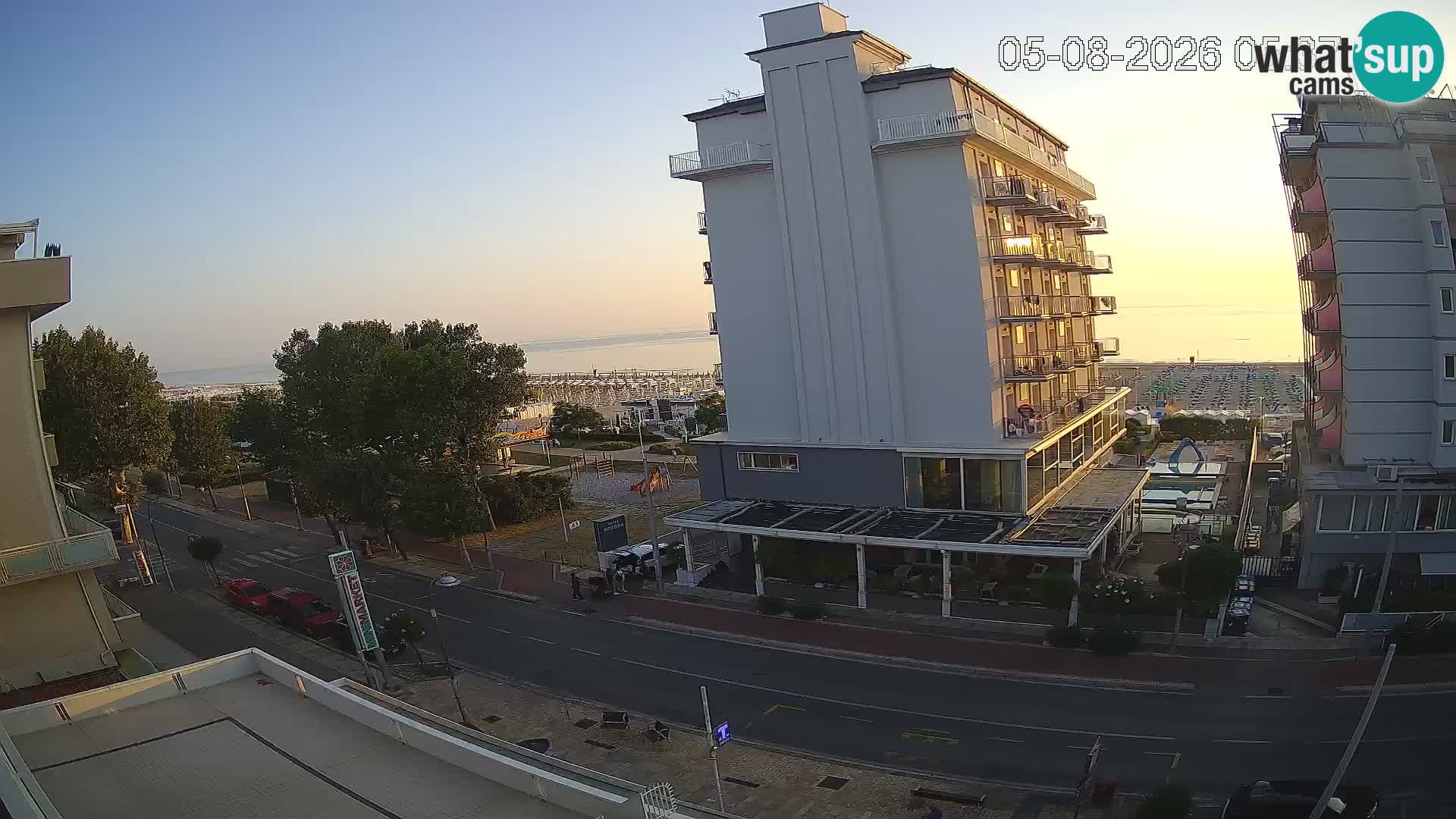 Riccione webcam spiaggia e giardini La Malfa – Bagni Oreste spiaggia 115
