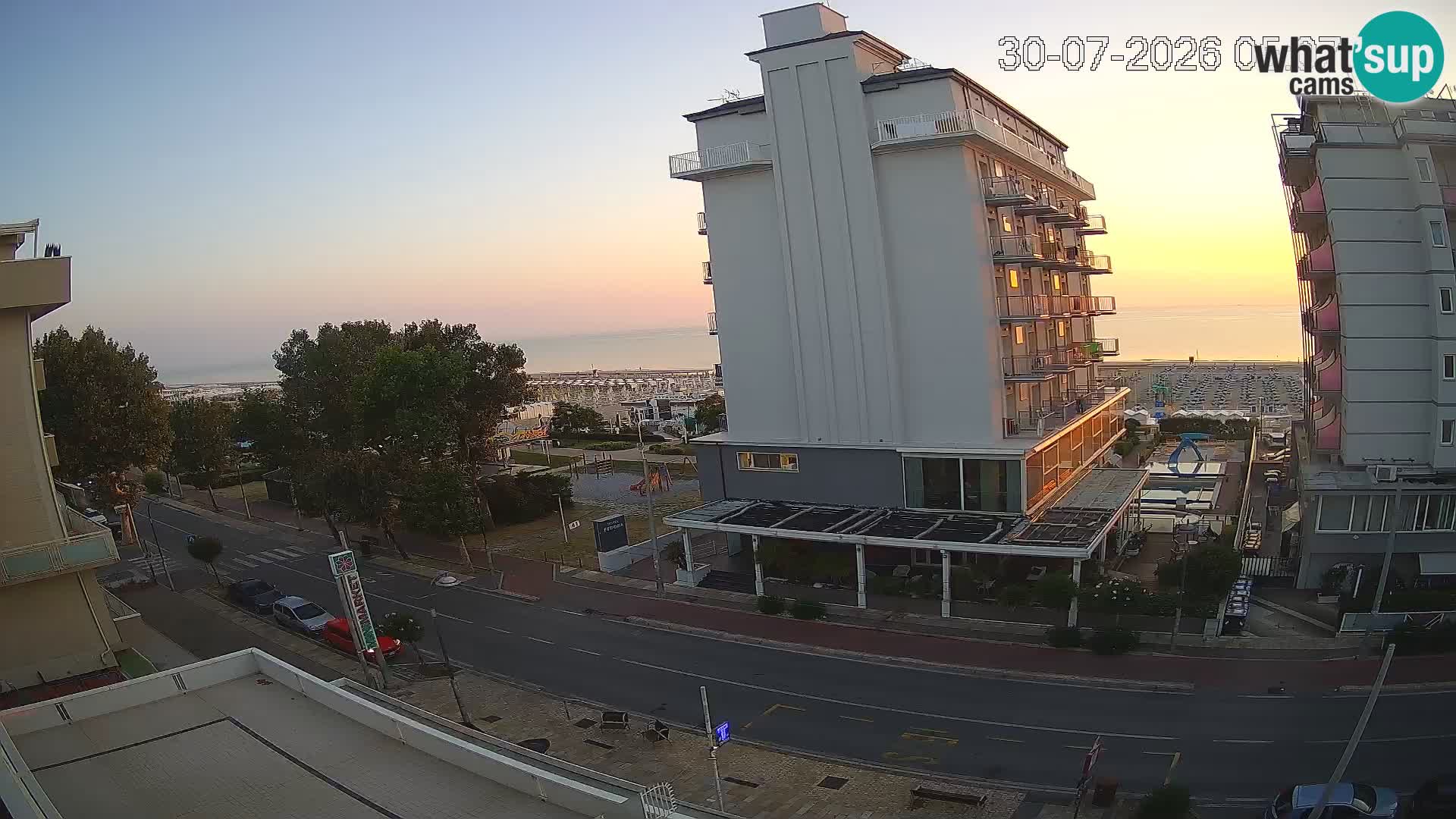 Riccione webcam spiaggia e giardini La Malfa – Bagni Oreste spiaggia 115