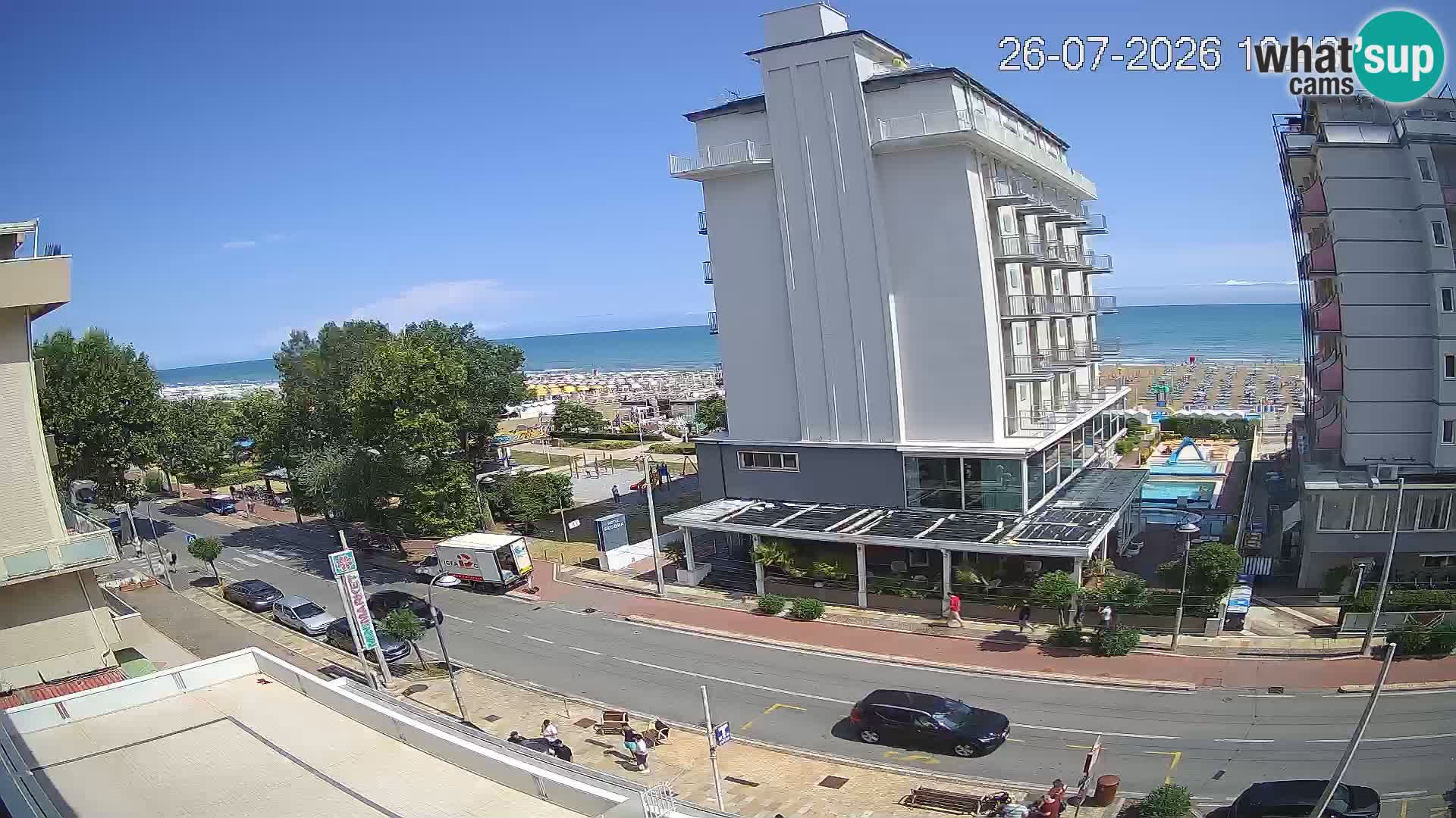 Riccione Webcam Strand und Gärten La Malfa – Bagni Oreste Strand 115