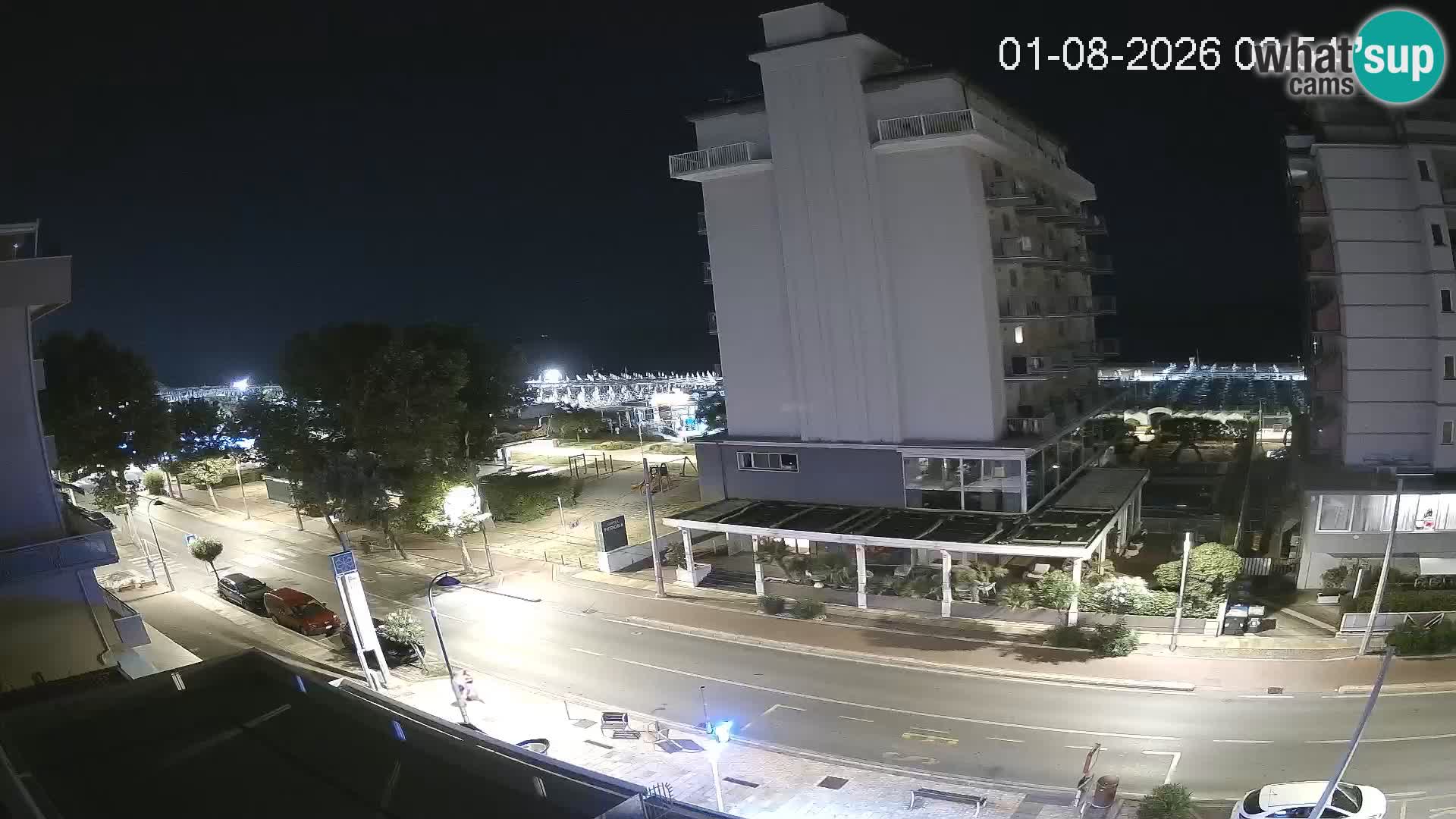 Riccione web kamera plaža i vrtovi La Malfa – plaža Bagni Oreste 115
