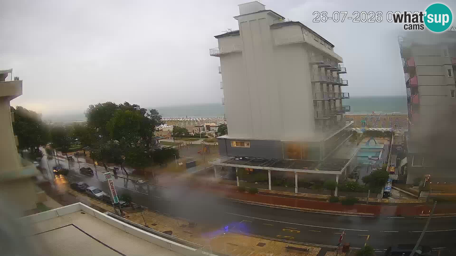 Riccione webcam playa y jardines La Malfa – Playa Bagni Oreste 115