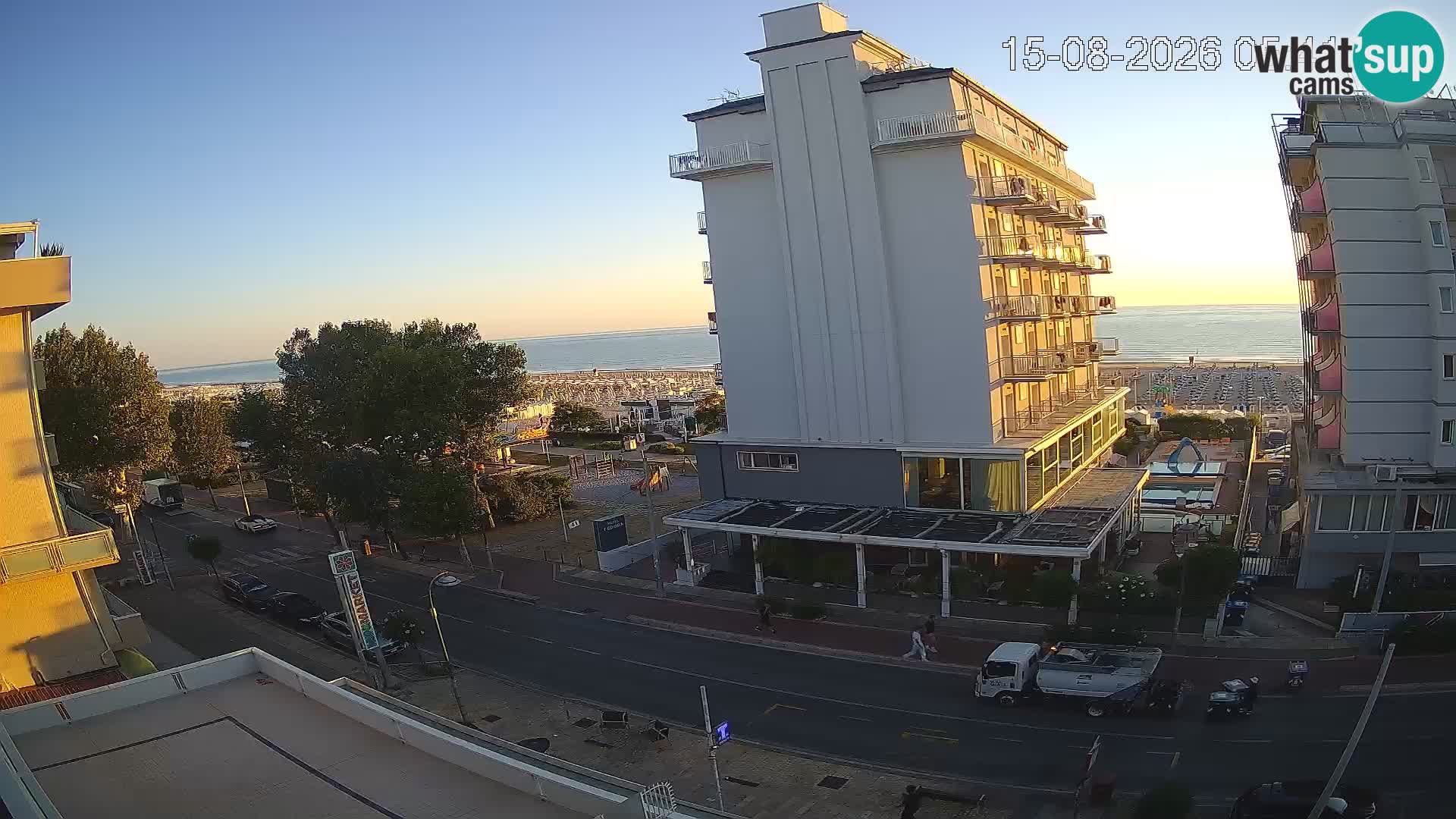 Riccione webcam playa y jardines La Malfa – Playa Bagni Oreste 115