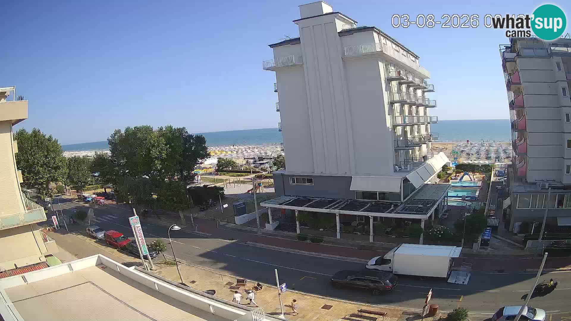 Riccione webcam spiaggia e giardini La Malfa – Bagni Oreste spiaggia 115