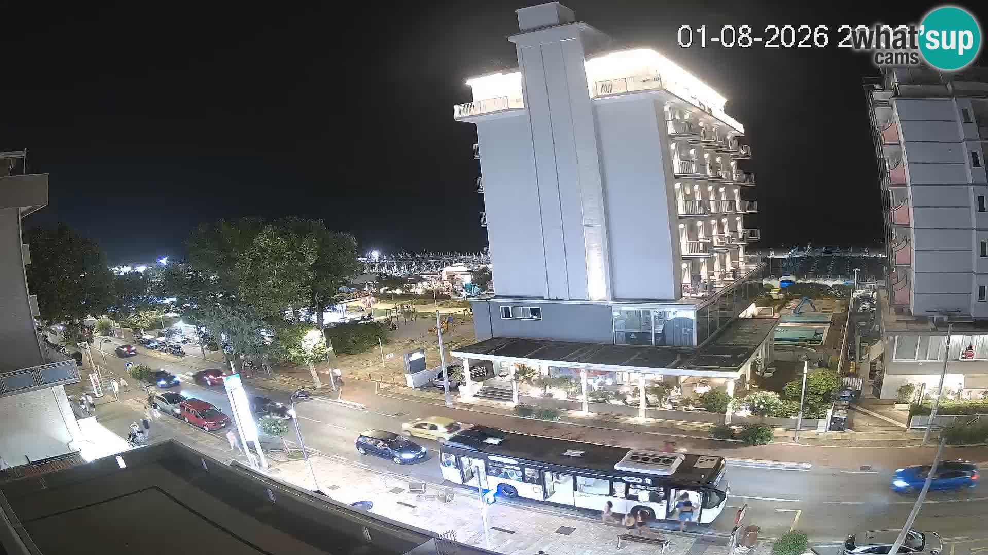 Riccione webcam plage et jardins La Malfa – Bagni Oreste plage 115