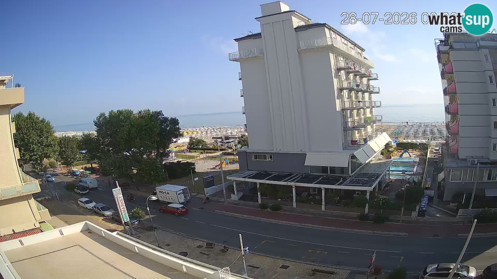 Riccione webcam spiaggia e giardini La Malfa – Bagni Oreste spiaggia 115