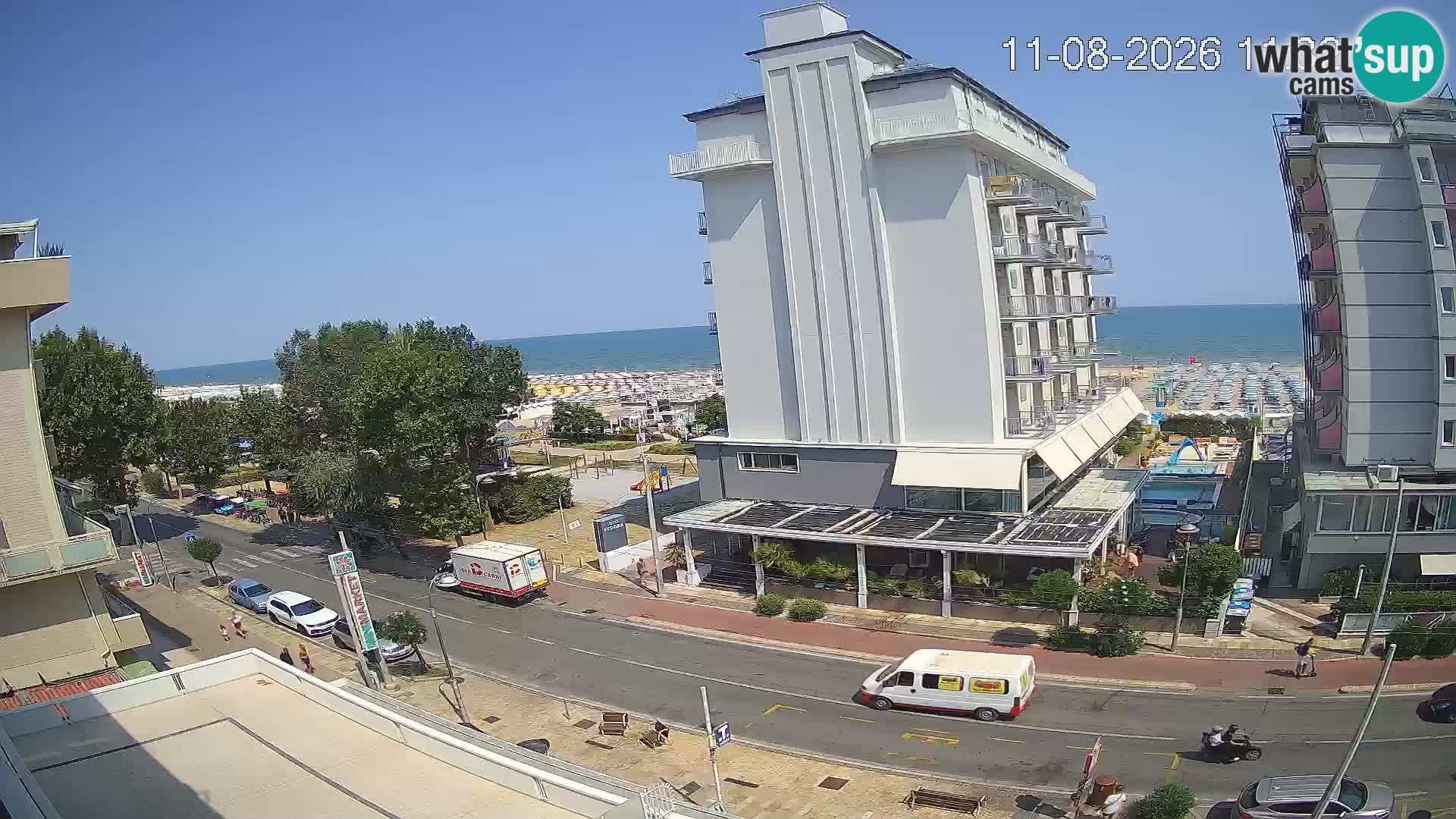 Riccione webcam playa y jardines La Malfa – Playa Bagni Oreste 115