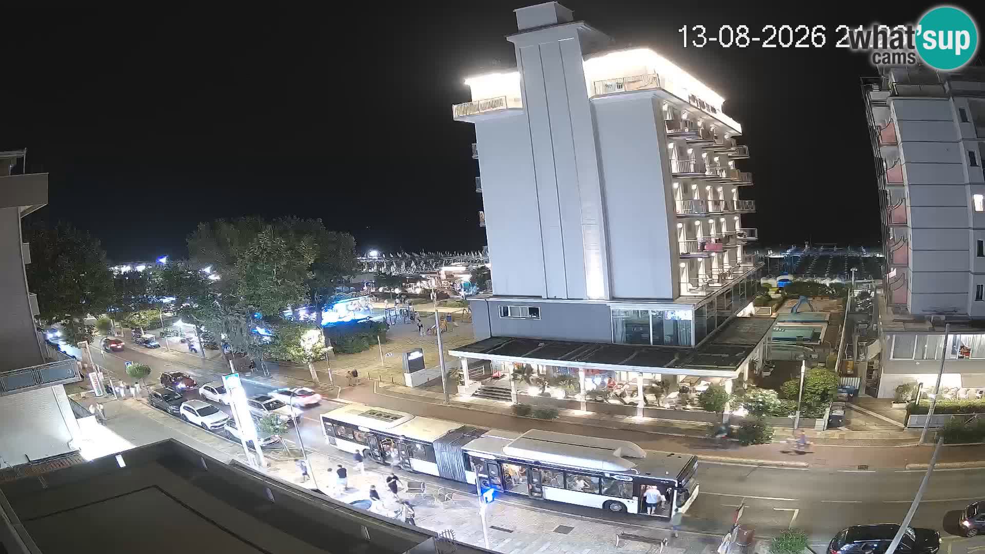 Riccione web kamera plaža i vrtovi La Malfa – plaža Bagni Oreste 115