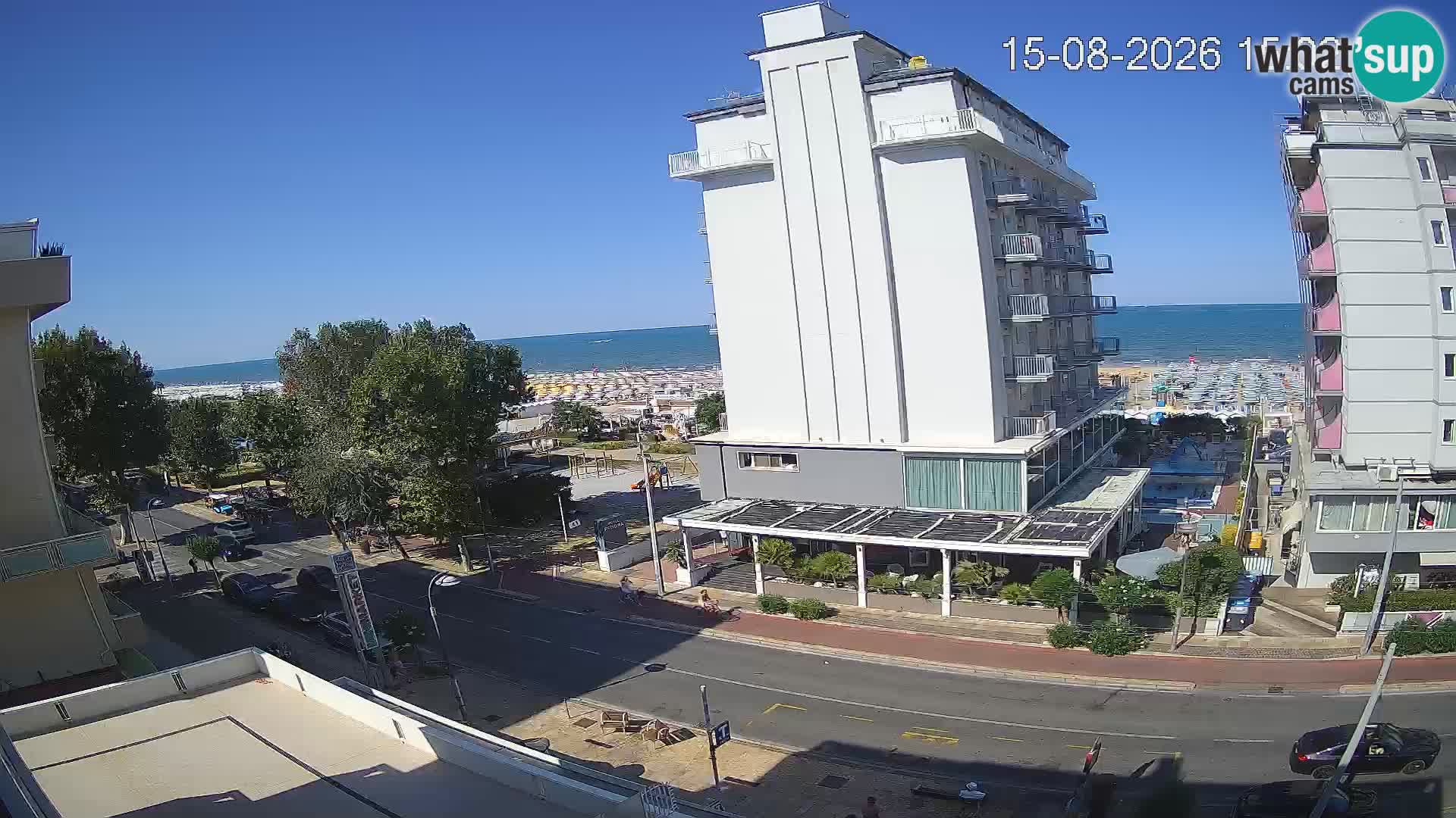 Riccione webcam plage et jardins La Malfa – Bagni Oreste plage 115