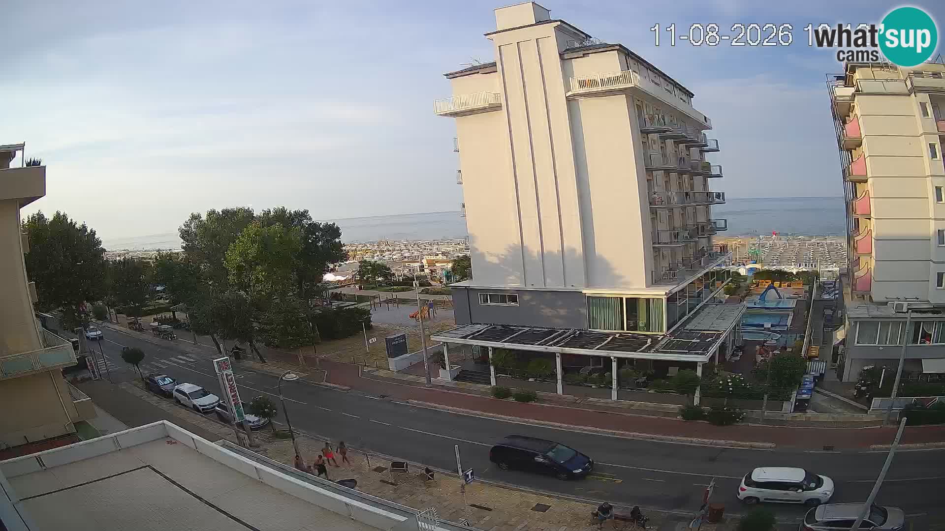 Riccione webcam plage et jardins La Malfa – Bagni Oreste plage 115