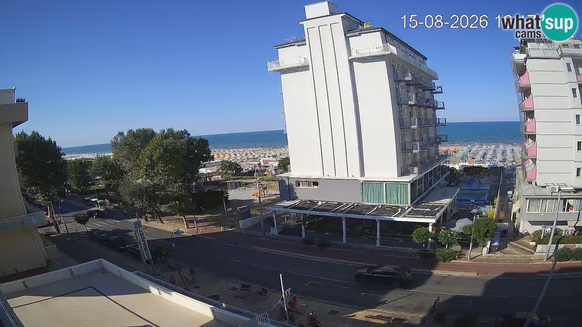 Riccione webcam plage et jardins La Malfa – Bagni Oreste plage 115