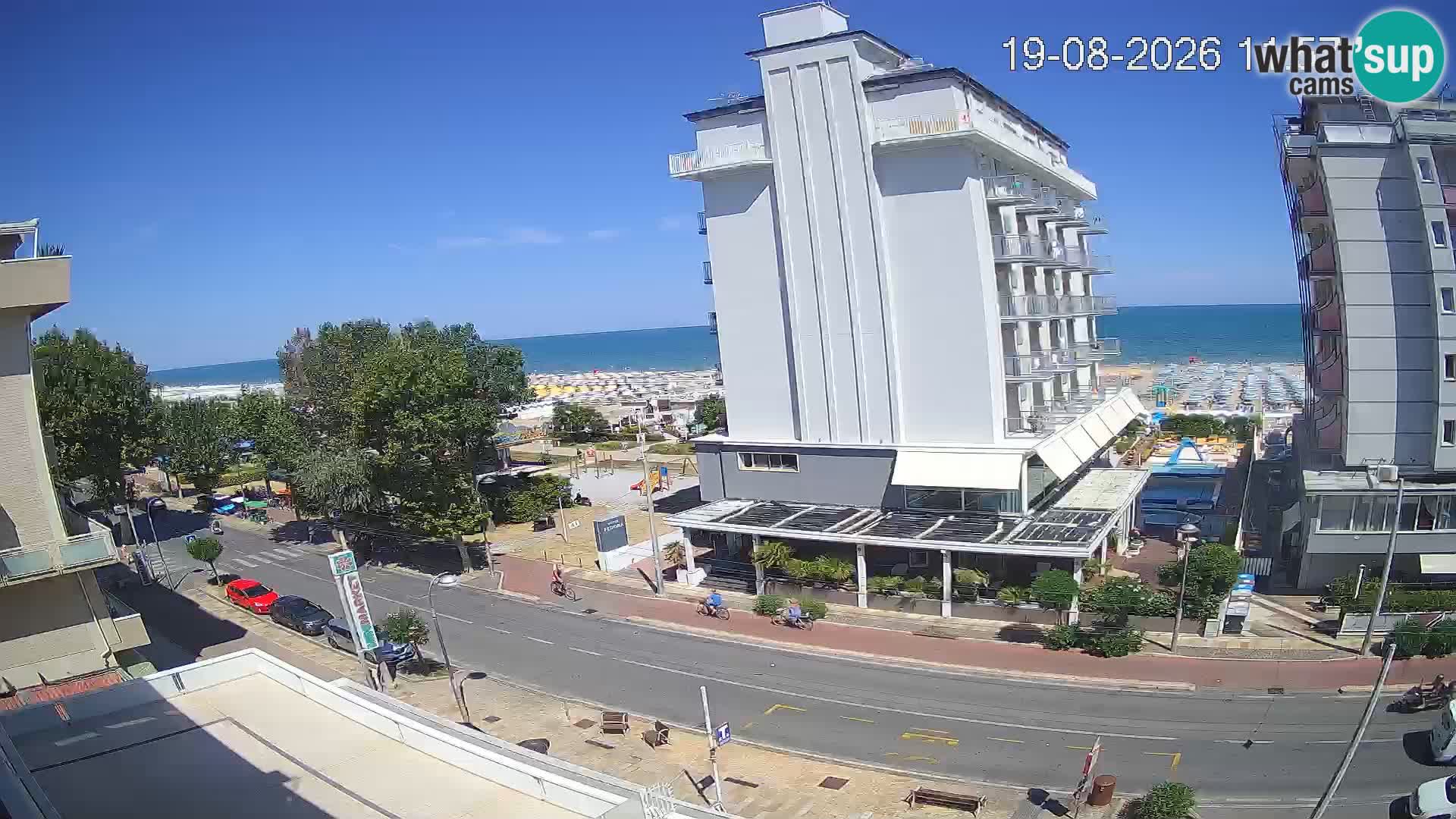 Riccione Webcam Strand und Gärten La Malfa – Bagni Oreste Strand 115