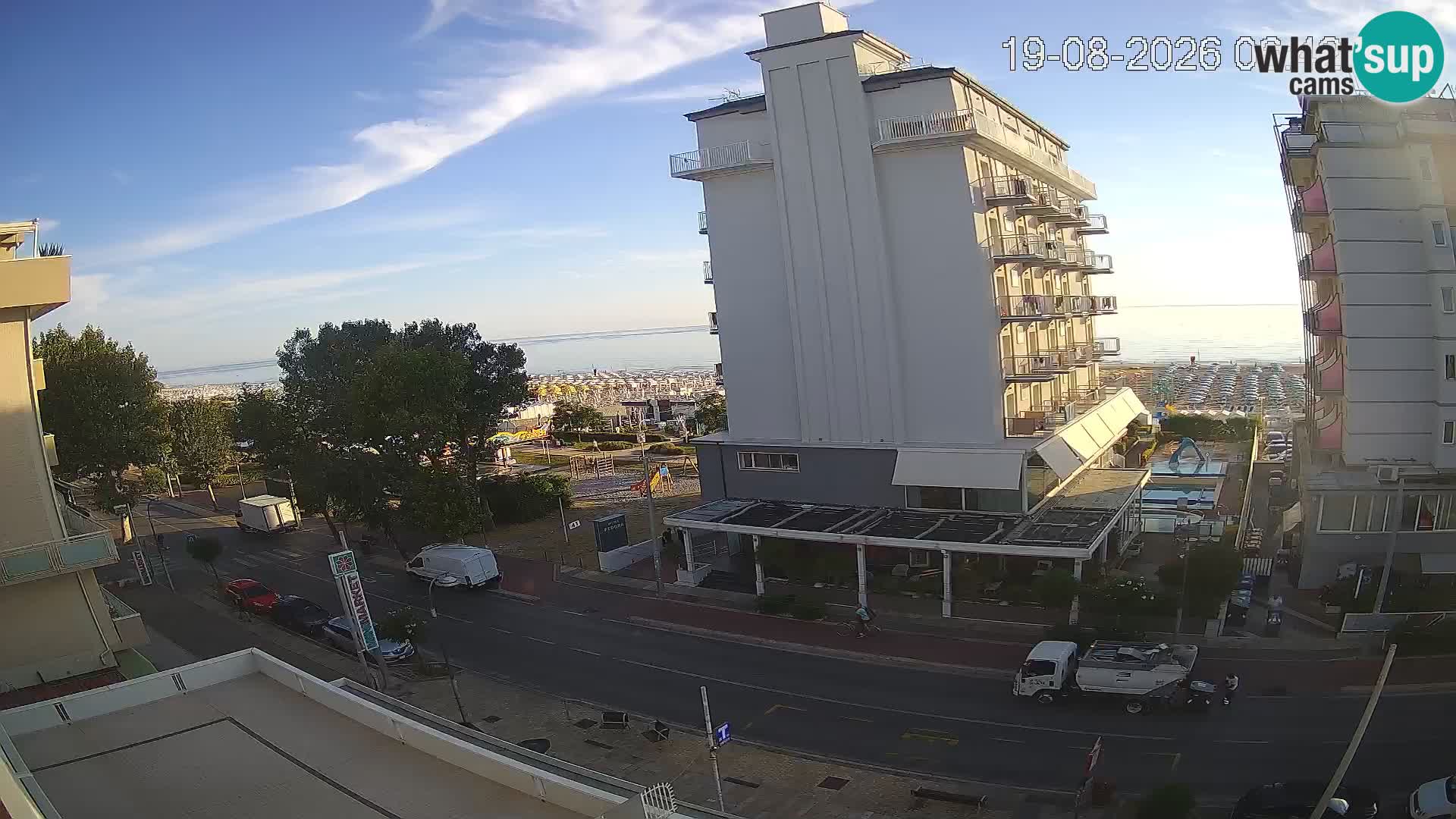 Riccione Webcam Strand und Gärten La Malfa – Bagni Oreste Strand 115