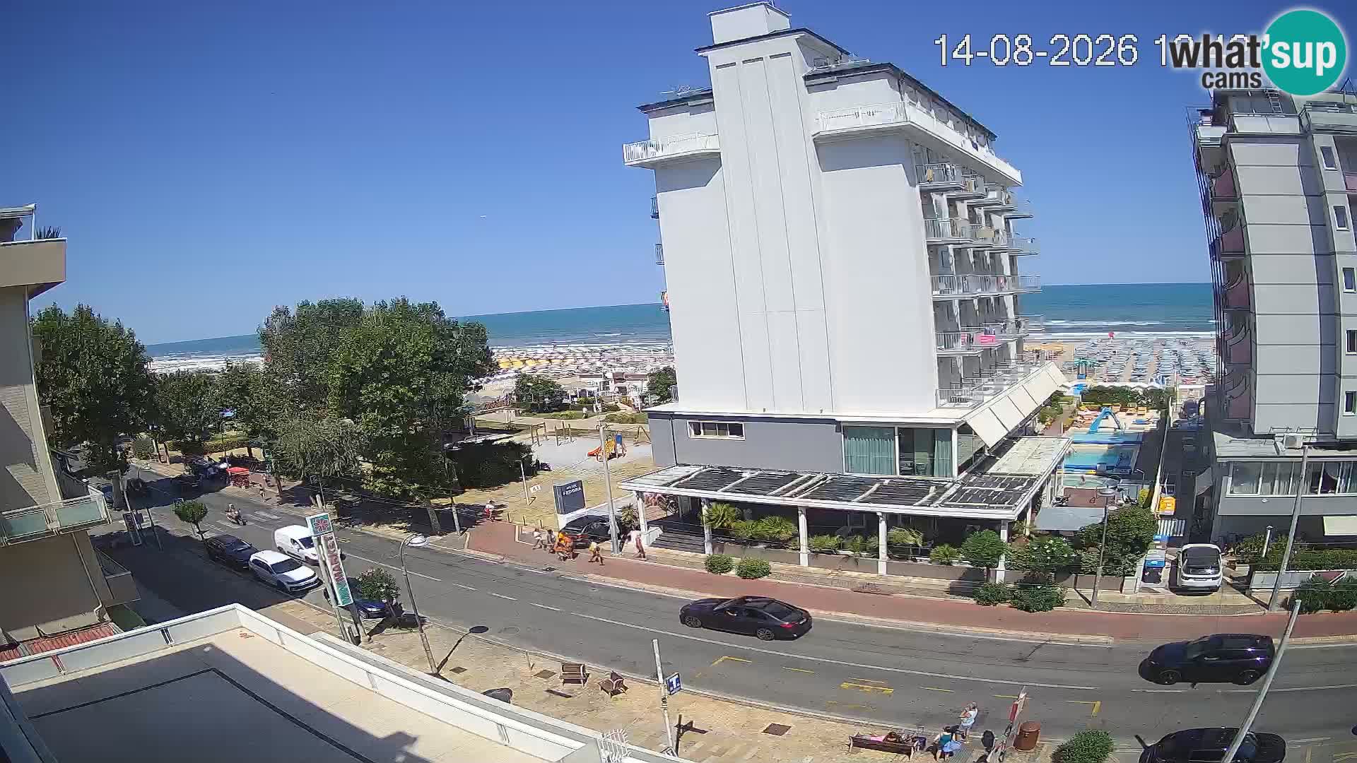Riccione webcam playa y jardines La Malfa – Playa Bagni Oreste 115