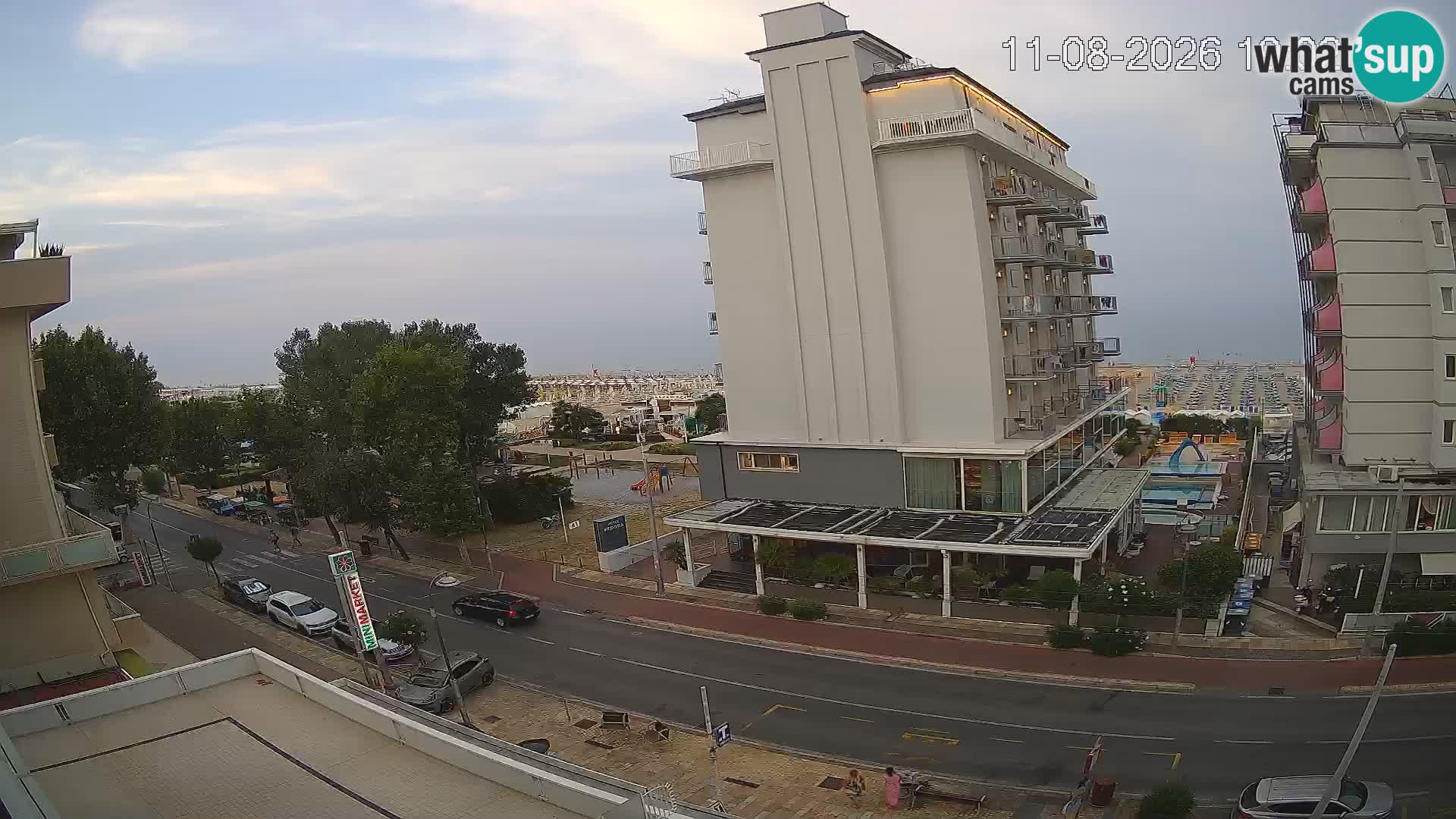 Riccione webcam spiaggia e giardini La Malfa – Bagni Oreste spiaggia 115