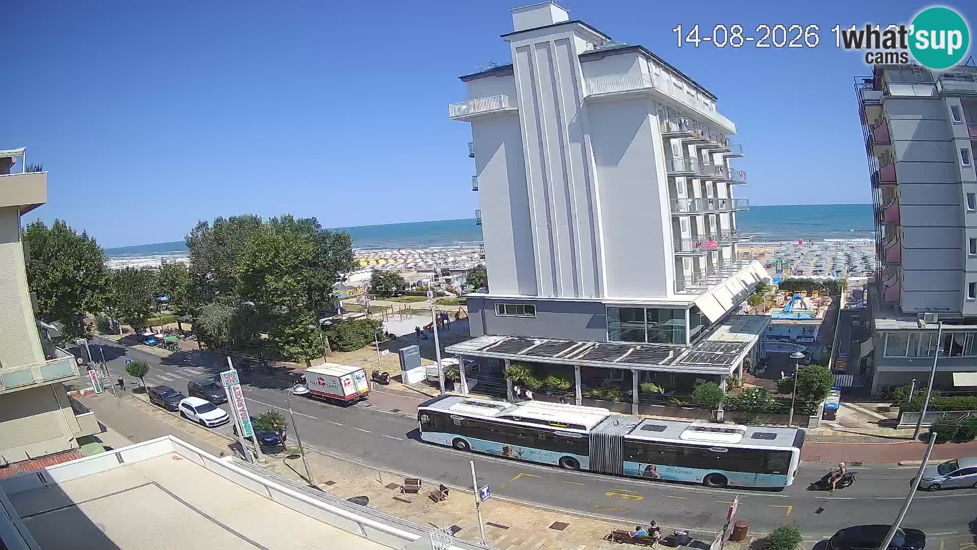 Riccione webcam spiaggia e giardini La Malfa – Bagni Oreste spiaggia 115