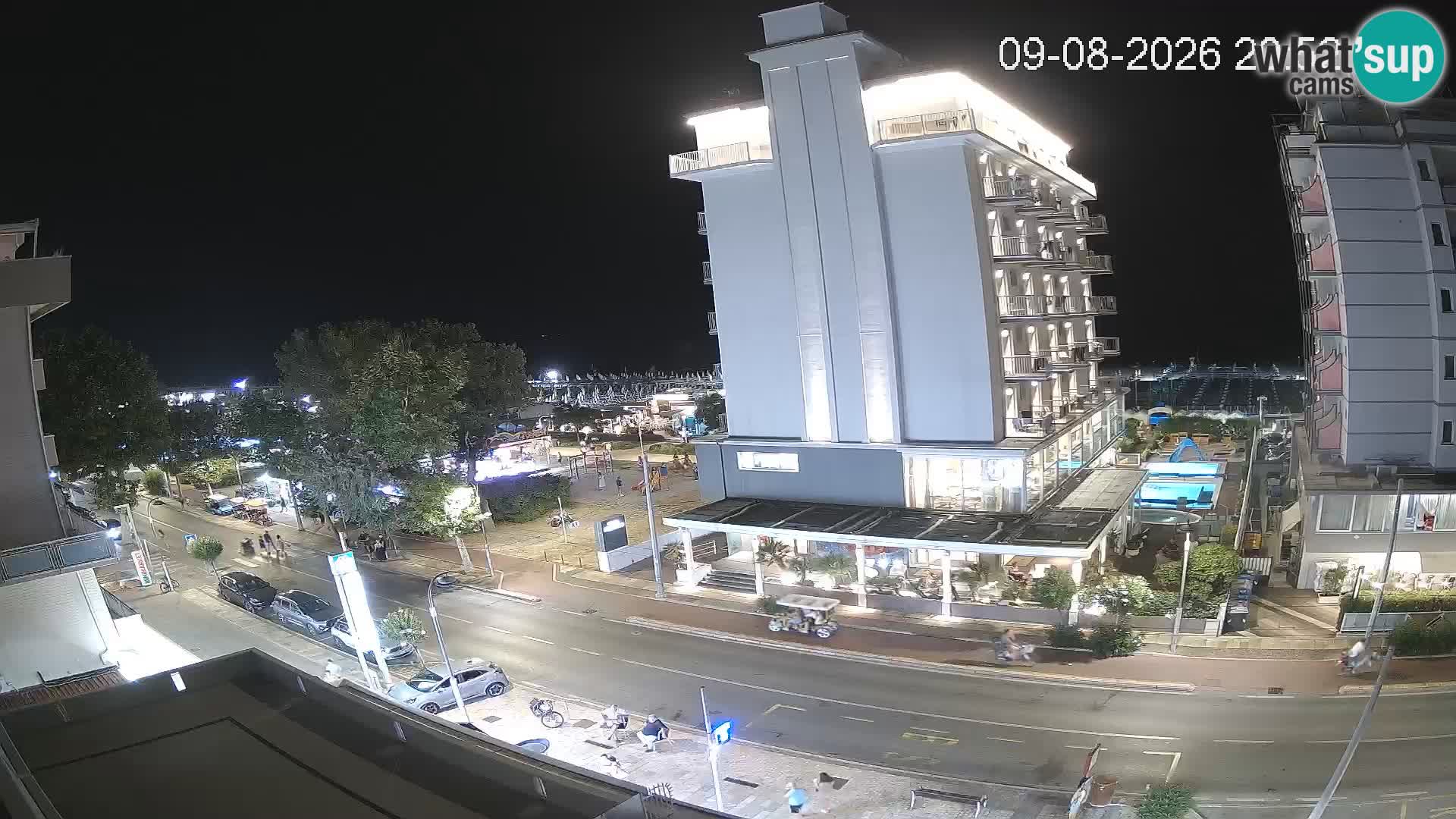 Riccione webcam plage et jardins La Malfa – Bagni Oreste plage 115